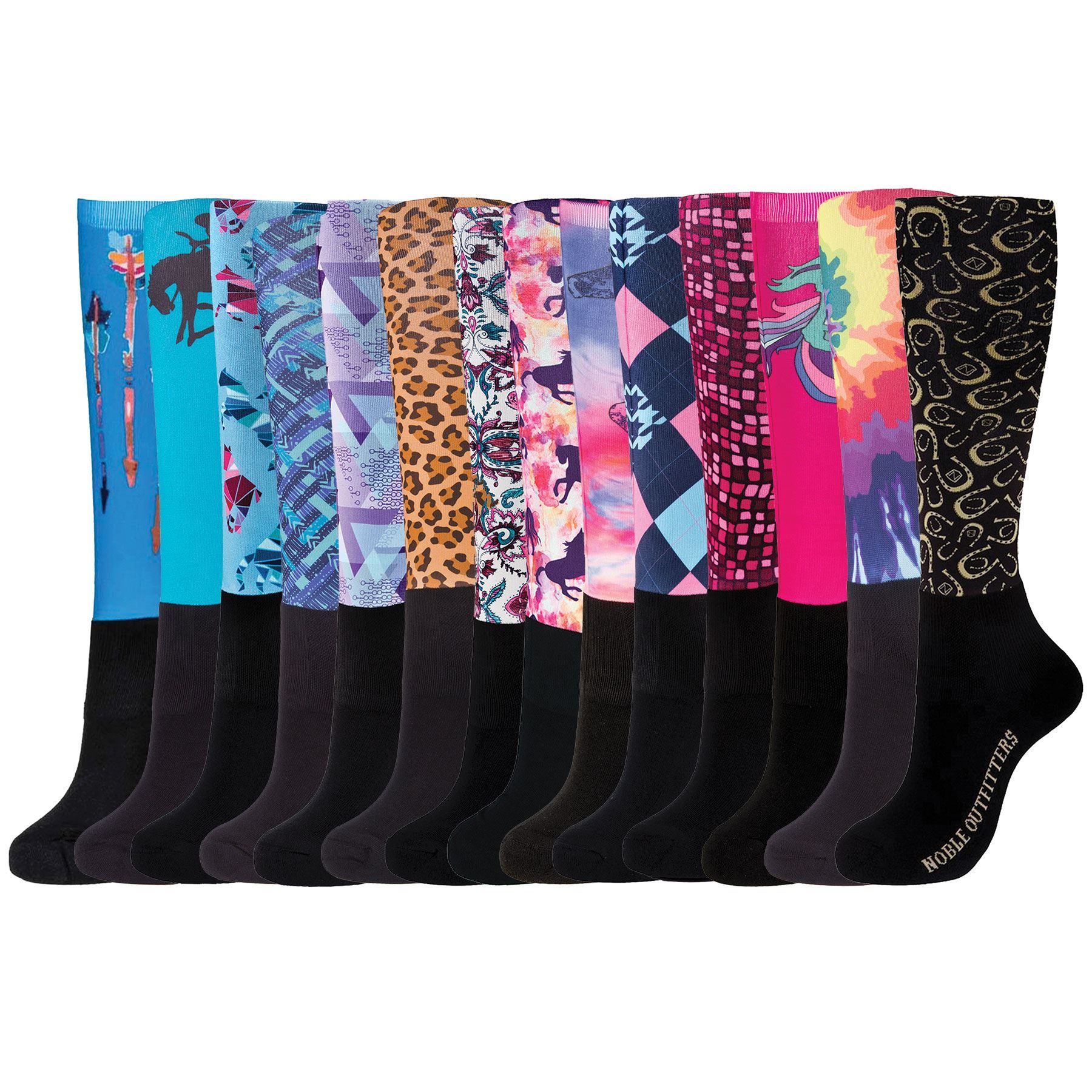 Noble Equestrian® Ladies Printed Peddies™ Socks Schneiders Saddlery
