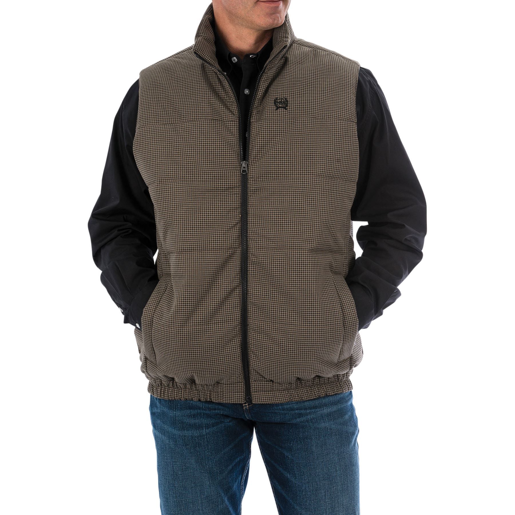Cinch Men's Houndstooth Puffer Vest Schneiders Saddlery