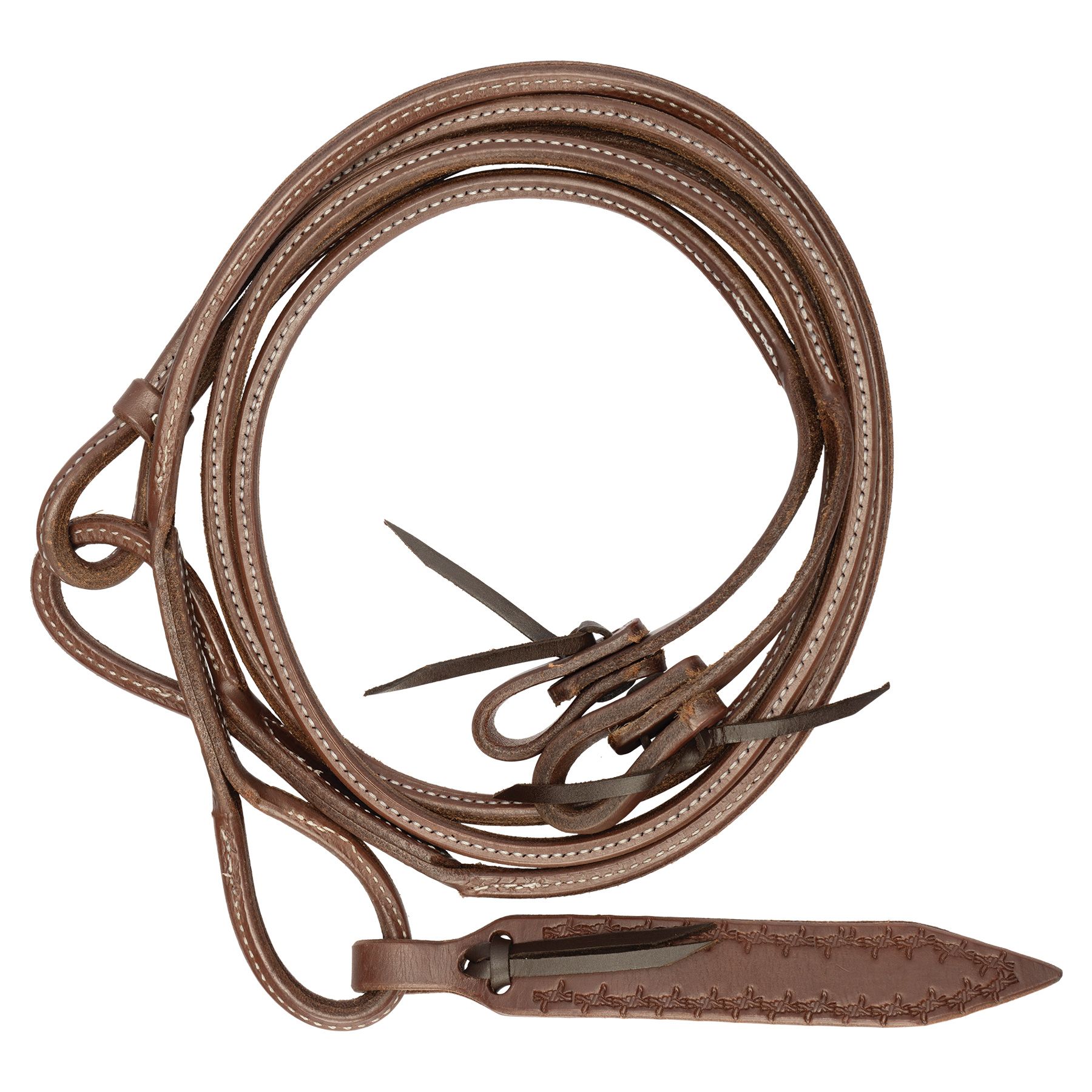 Western Oak™ Rolled Oiled Leather Romel Reins Schneiders Saddlery