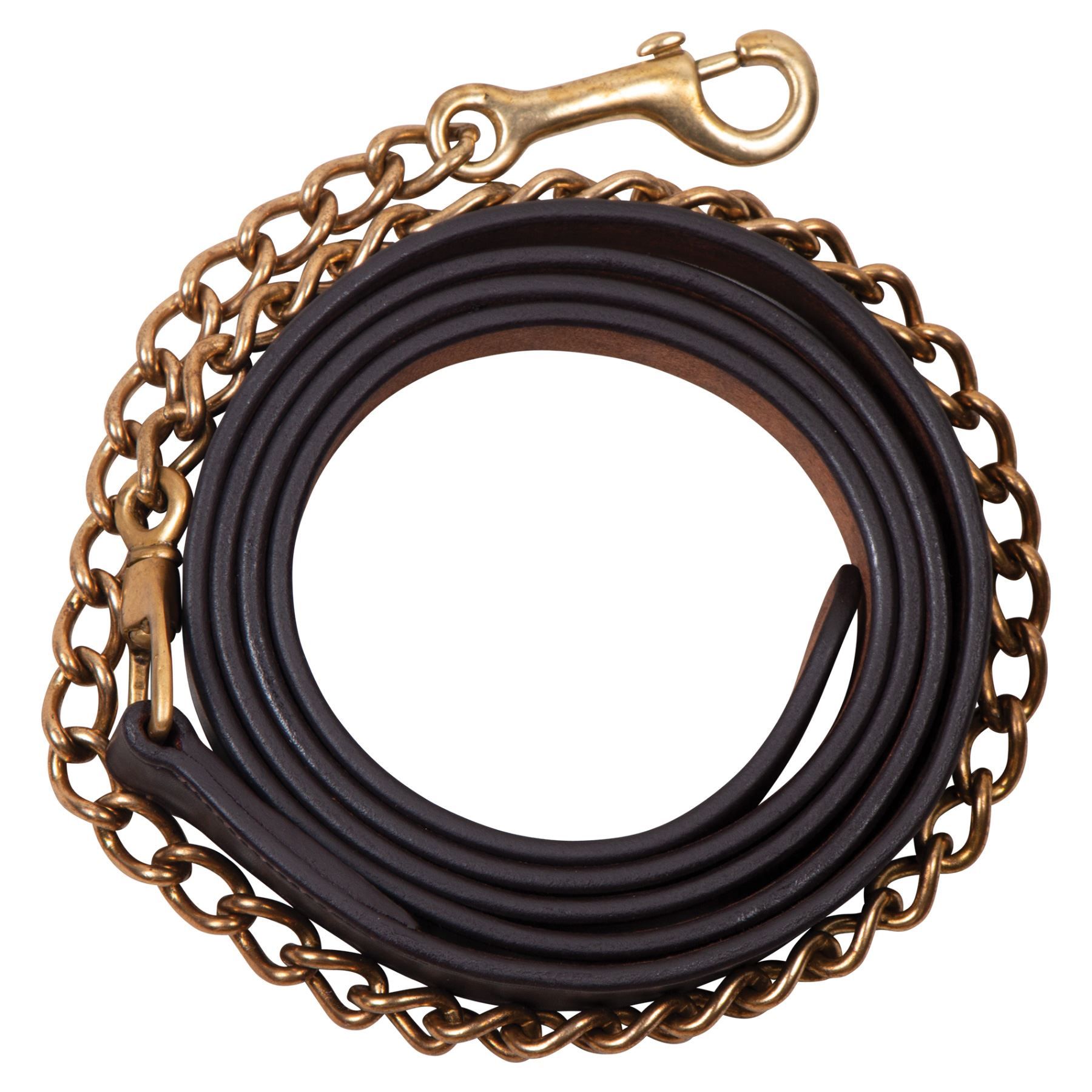 Billy Royal® Leather Lead with 30" Brass Chain in Western at Schneider