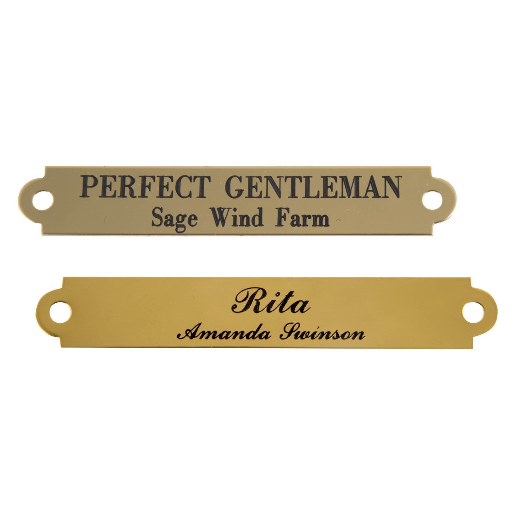 Notched Halter Name Plate 3/4" in Stable at Schneider Saddlery