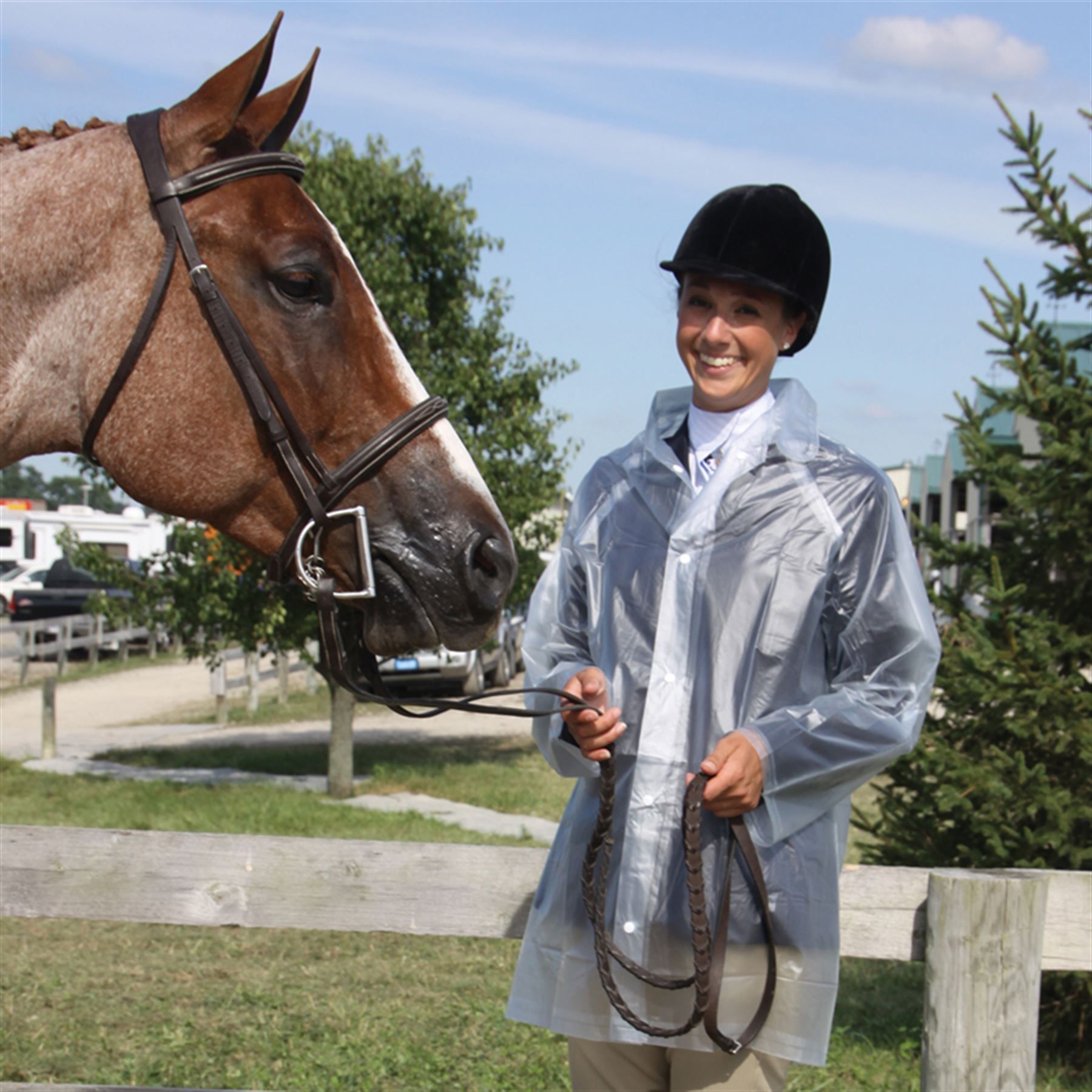 Clear Rain Coat 3/4 Length in Apparel/Boots at Schneider Saddlery