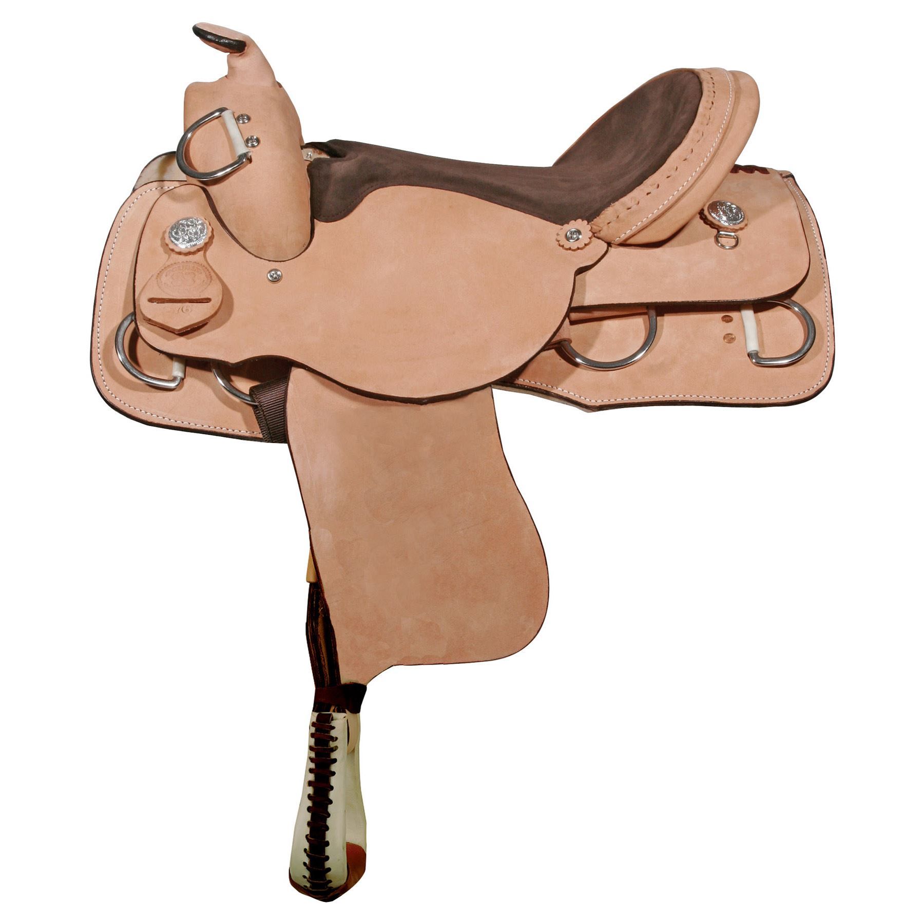 Double S Roughout Training Saddle in Work at Schneider Saddlery