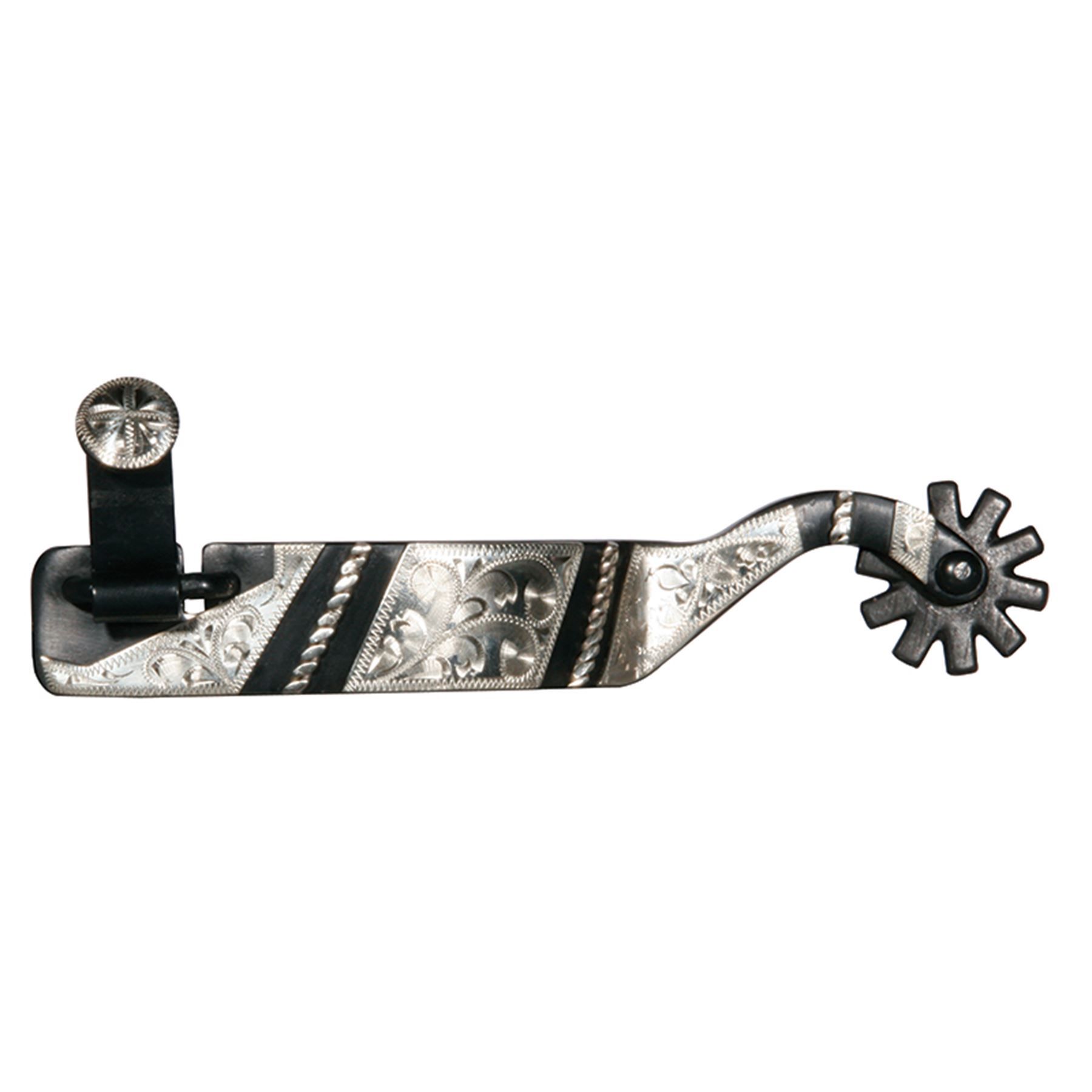 FES Engraved Pleasure Spur in Western at Schneider Saddlery