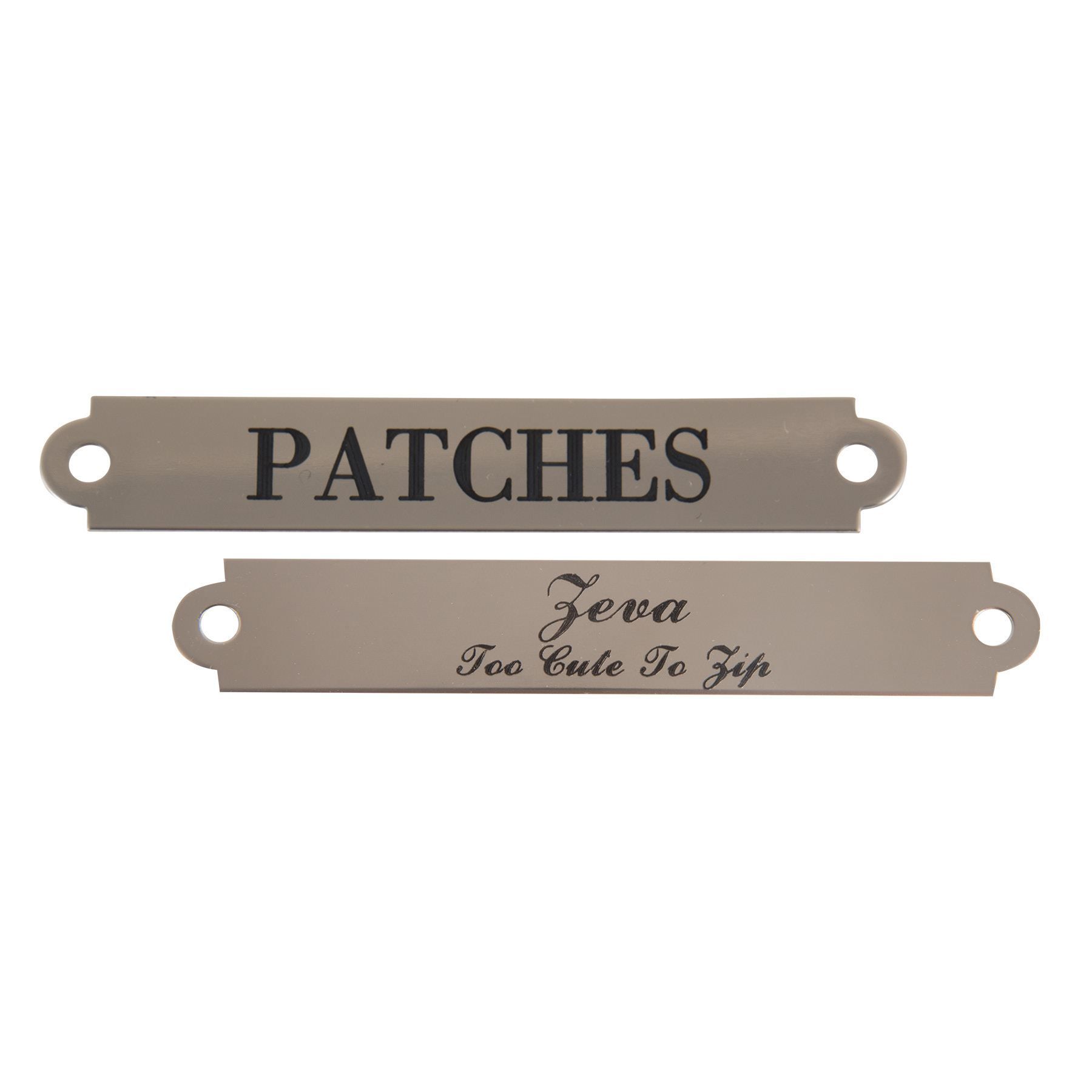 Notched Halter Name Plate Nickel in Stable at Schneider Saddlery