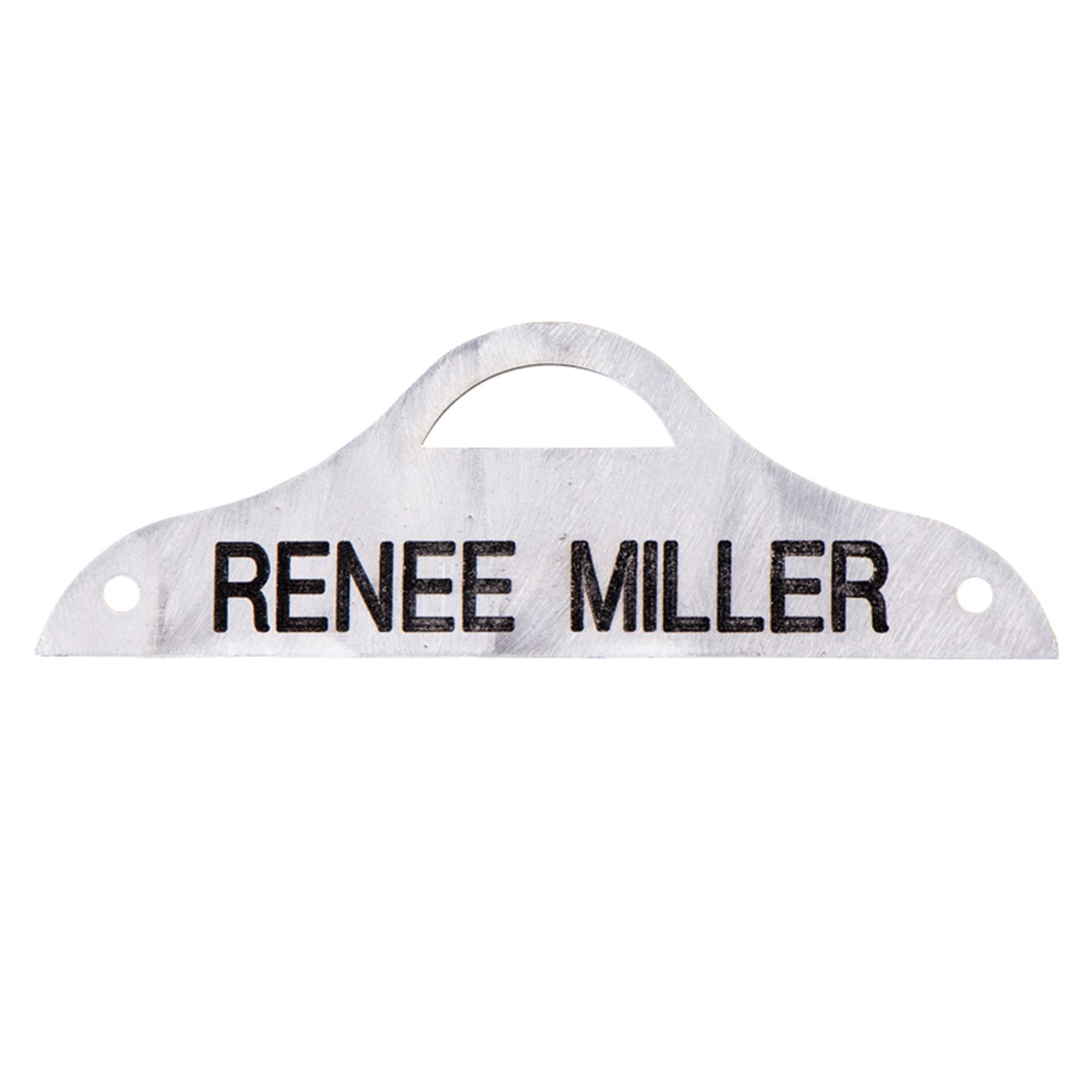 Scalloped Saddle Name Plate in at Schneider Saddlery