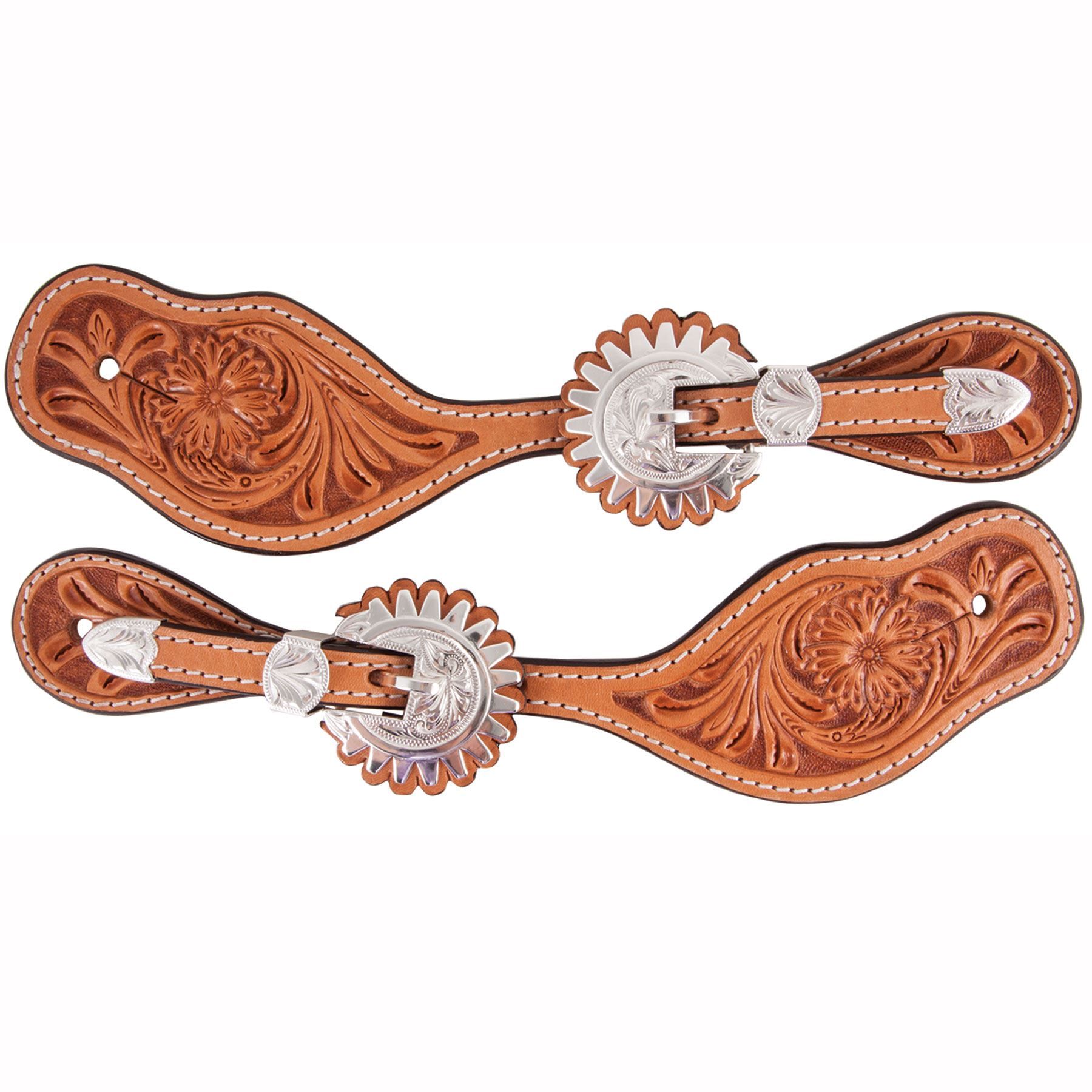 Billy Royal® Floral Tooled Rowel Spur Strap in Western at Schneider