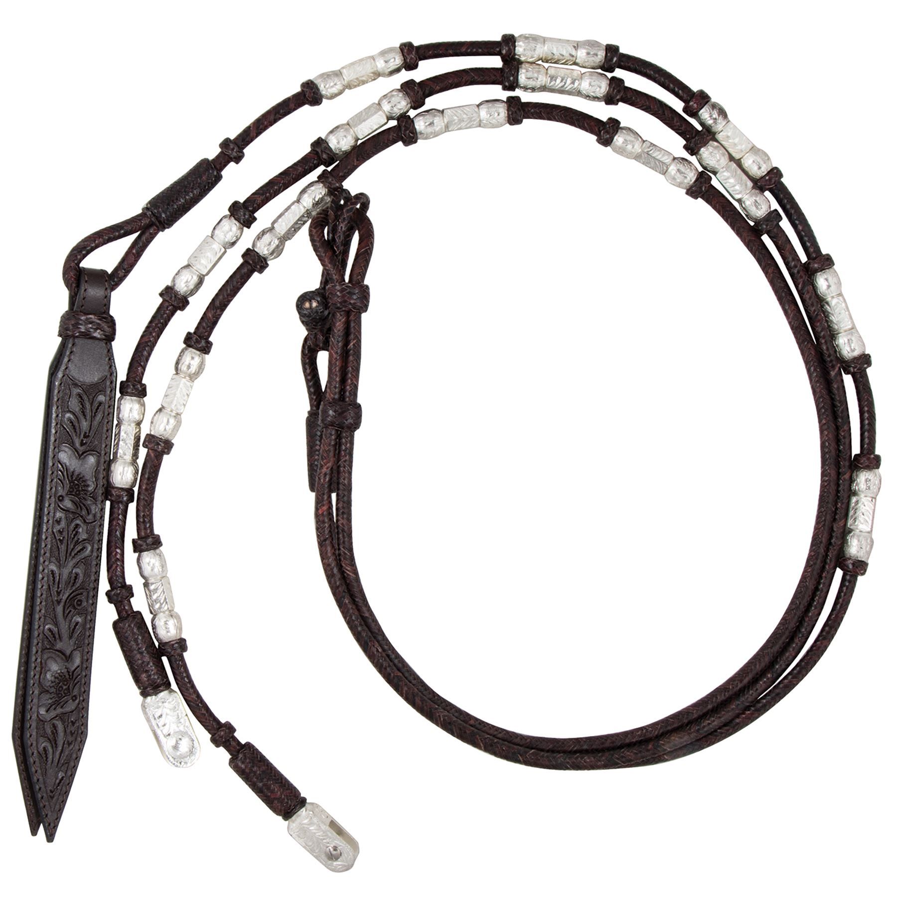 Double S Silver Plated Light Weighted Romel Reins in Western at