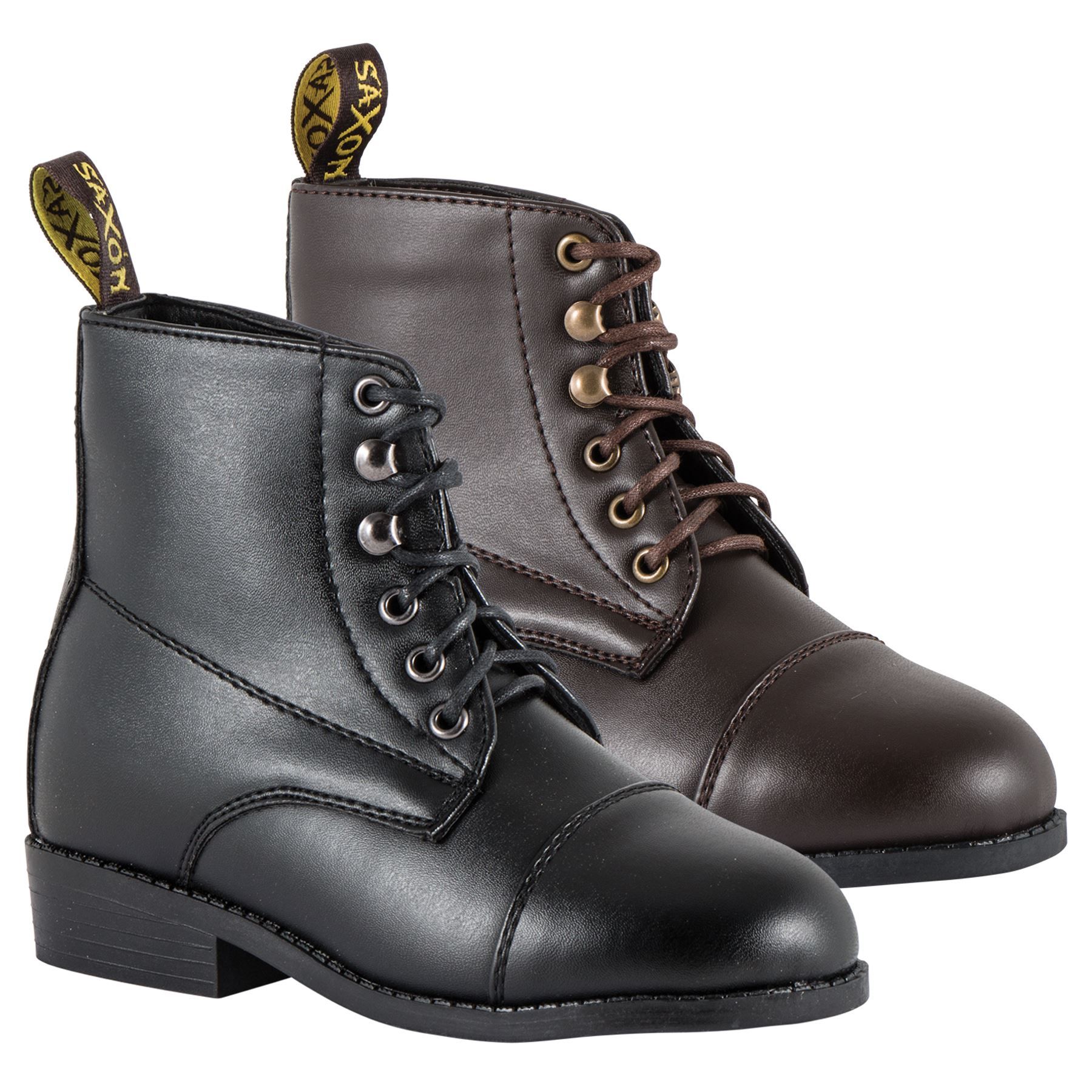 Saxon Equileather Children's Lace Paddock Boot in Paddock Boots at