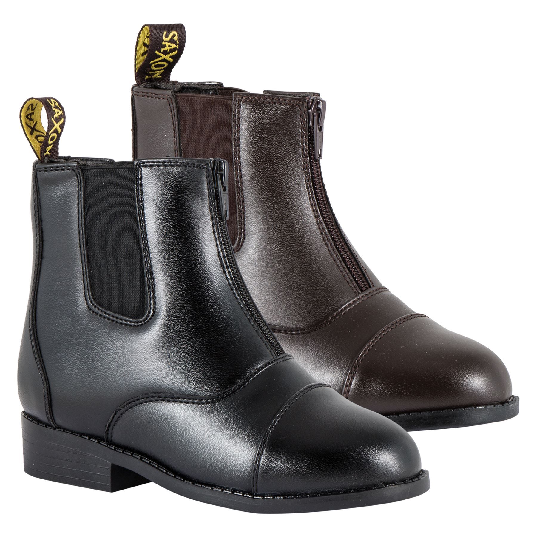 Saxon Equileather Children's Zip Paddock Boot in English Apparel at