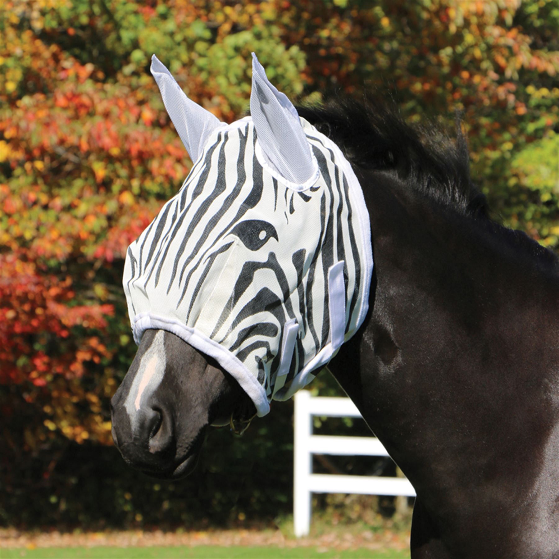 DuraTech® Zebra Fly Mask with Ears in Fly Masks & Fly Boots at Schneider Saddlery