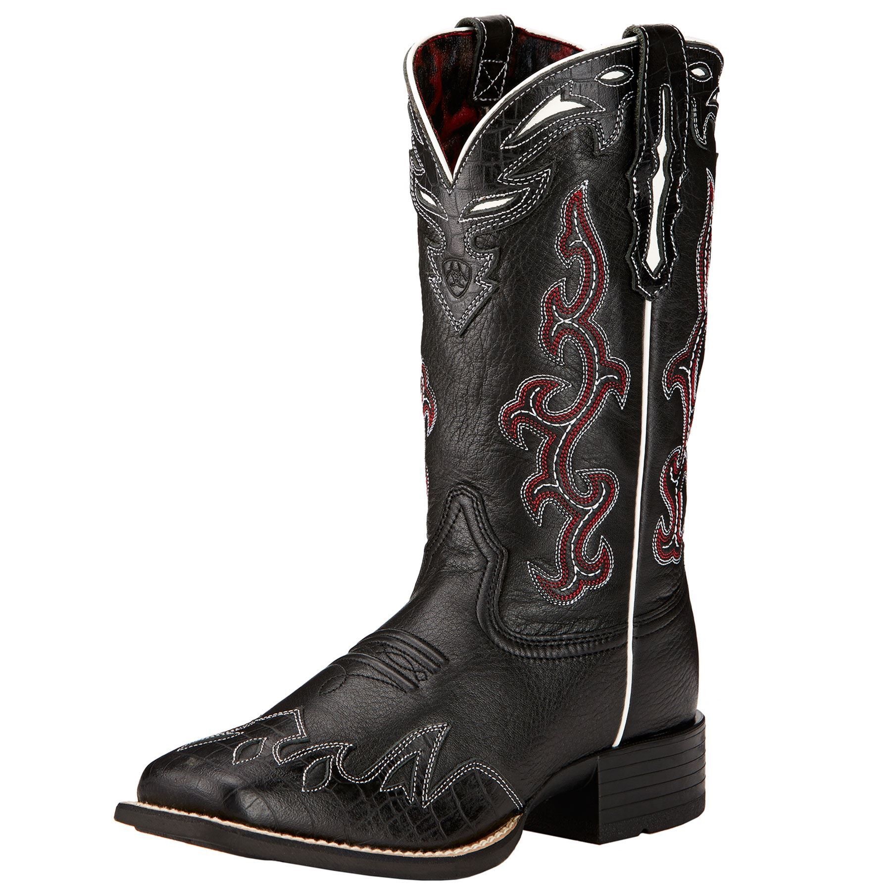 Ariat Ladies Black Alligator Sidekick Boots in Western Fashion Boots at