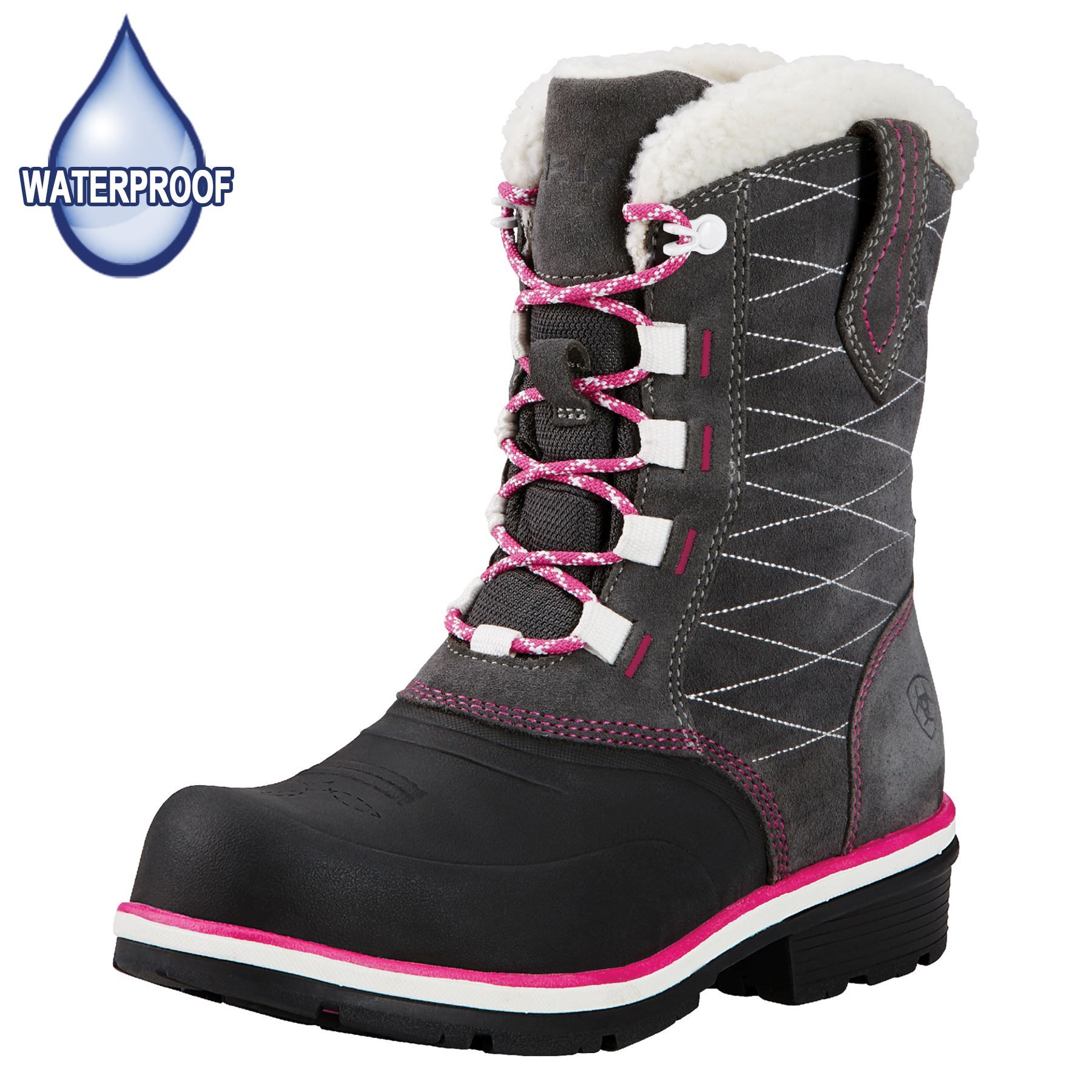 Ariat Ladies Pewter H2O Whirlwind Cozy Boots in Winter Boots at