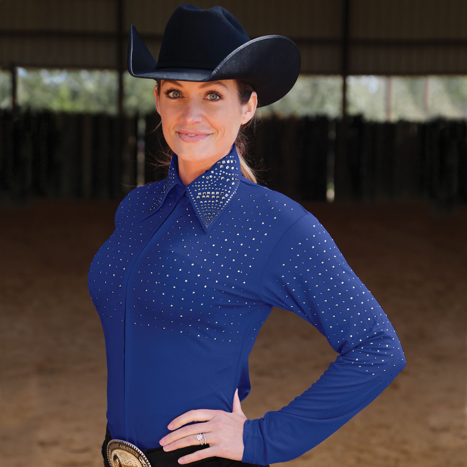 Cowgirl Royalty Ladies Sparkle Western Show Shirt II in Apparel/Boots