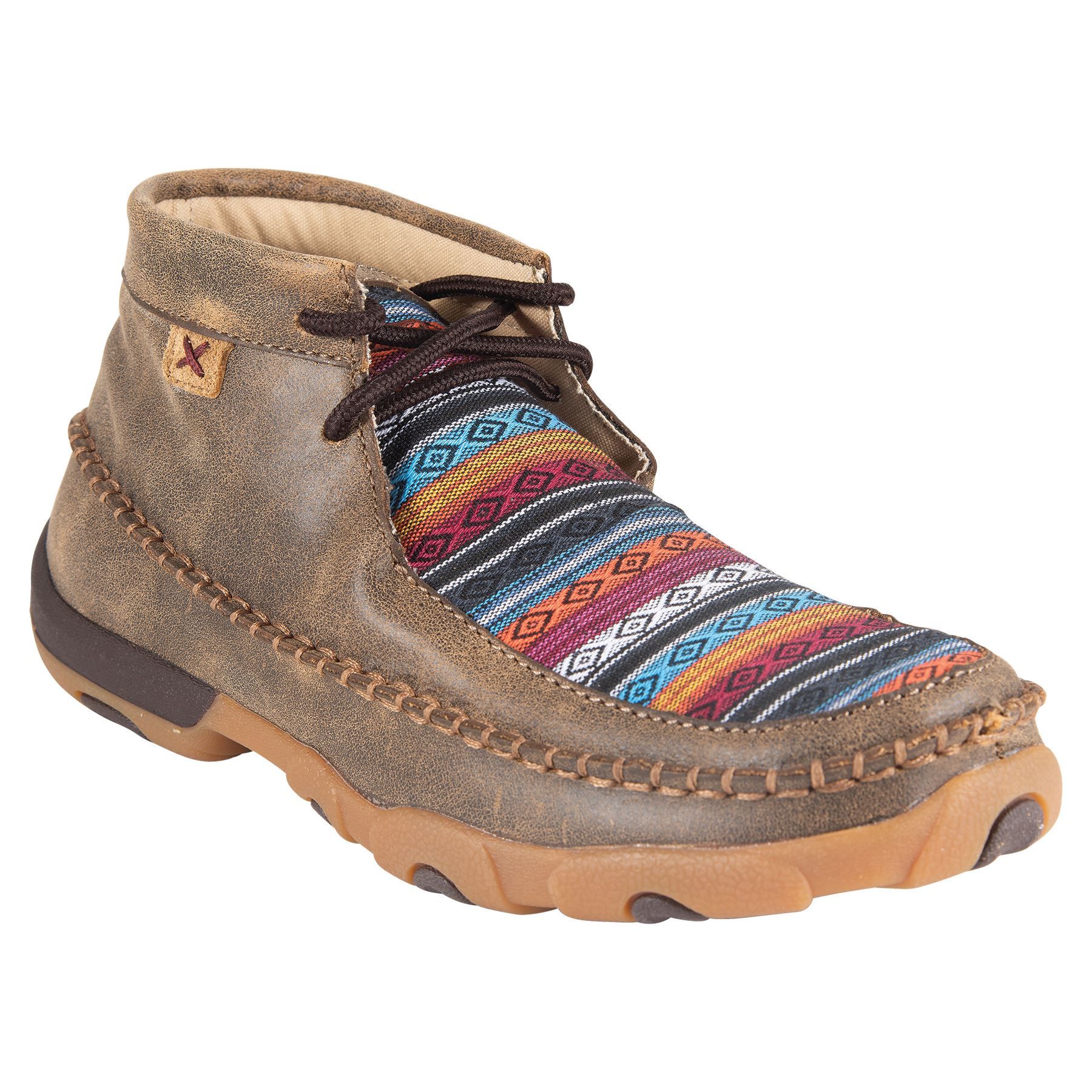 Twisted X Womens Multi Pattern Tall Top Driving Mocs in Apparel/Boots