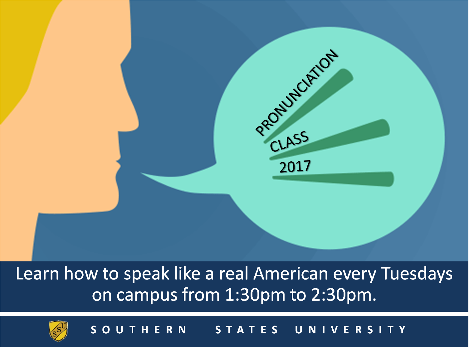 Pronunciation Class Flyer Southern States University Study in