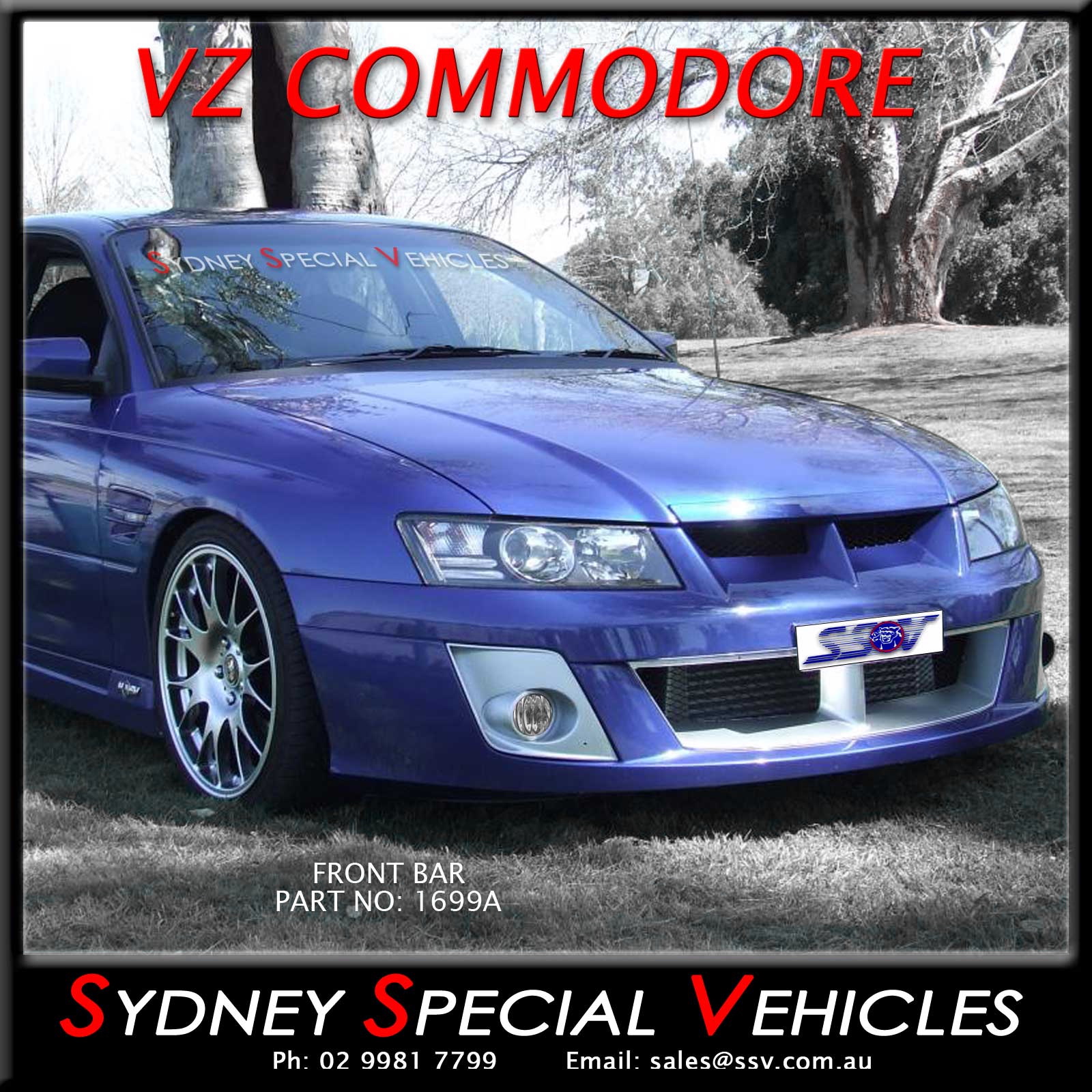 Front bumper bar for VZ Clubsport, HSV, GTS, Maloo