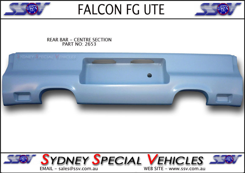 REAR BAR FOR FG FALCON UTE QUAD EXHAUST STYLE