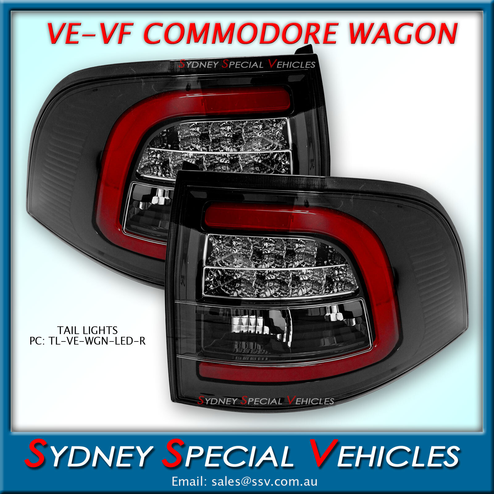 LED TAIL LIGHTS FOR VE & VF COMMODORE WAGON