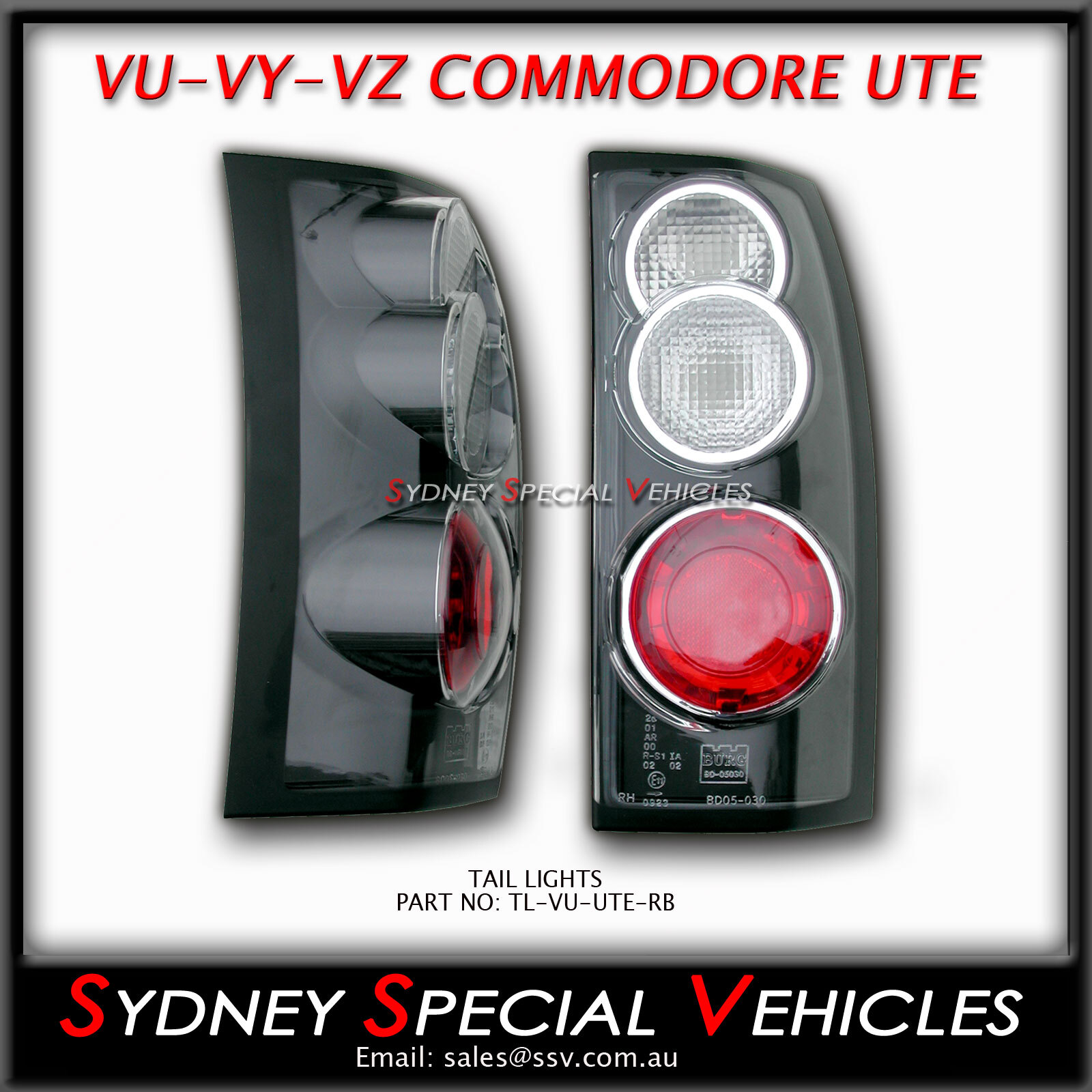 TAIL LIGHTS FOR VT VX VU VY VZ COMMODORE WAGONS & UTES RETRO