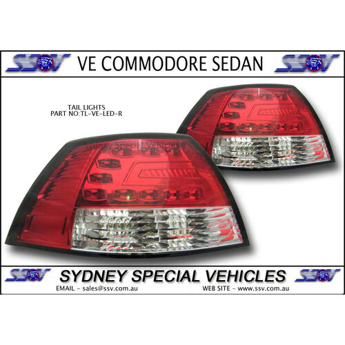 LED TAIL LIGHTS FOR VE COMMODORE OMEGA, SS, SSV, SV6 SEDAN