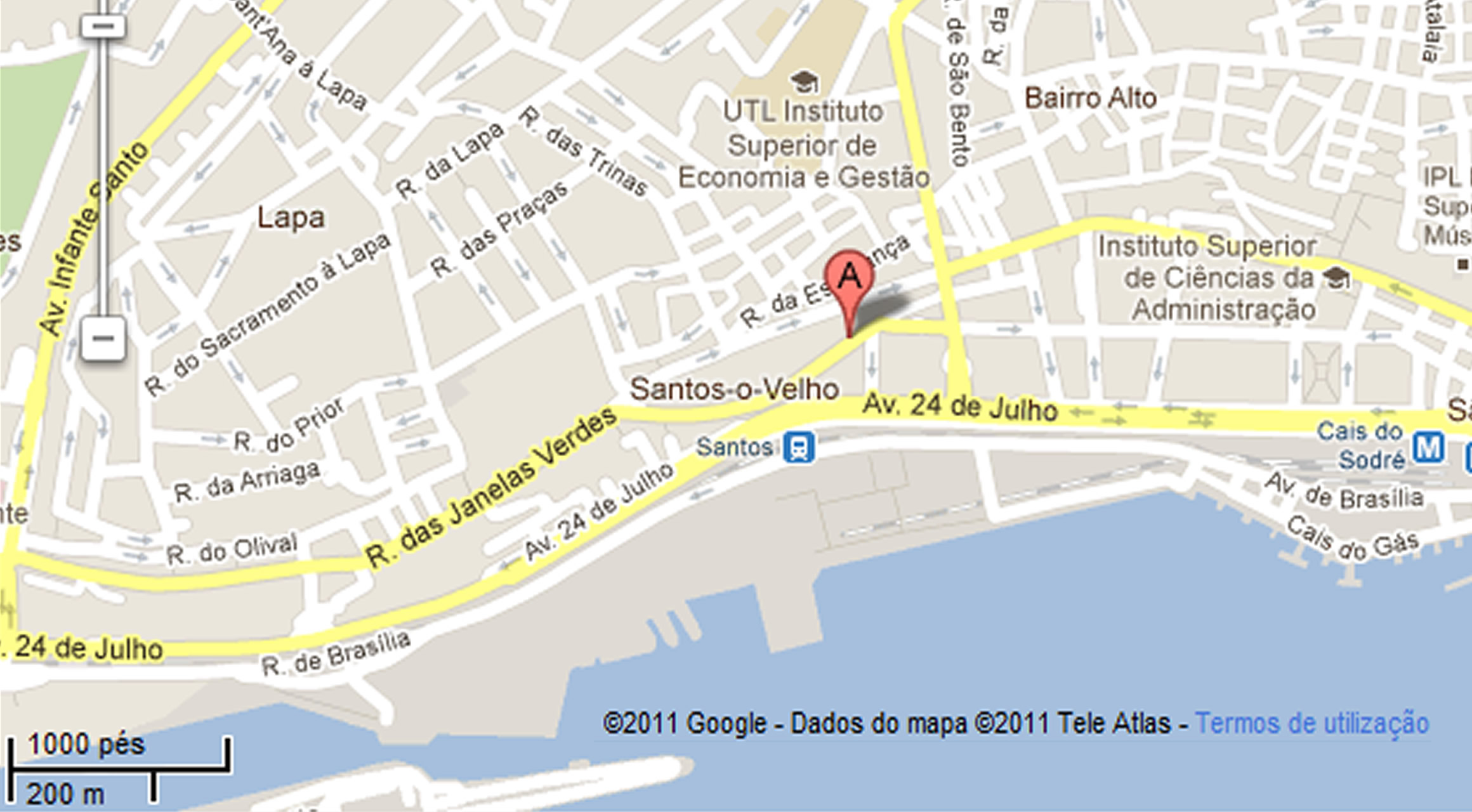 Santos Lisboa Mapa Mapa De Portugal