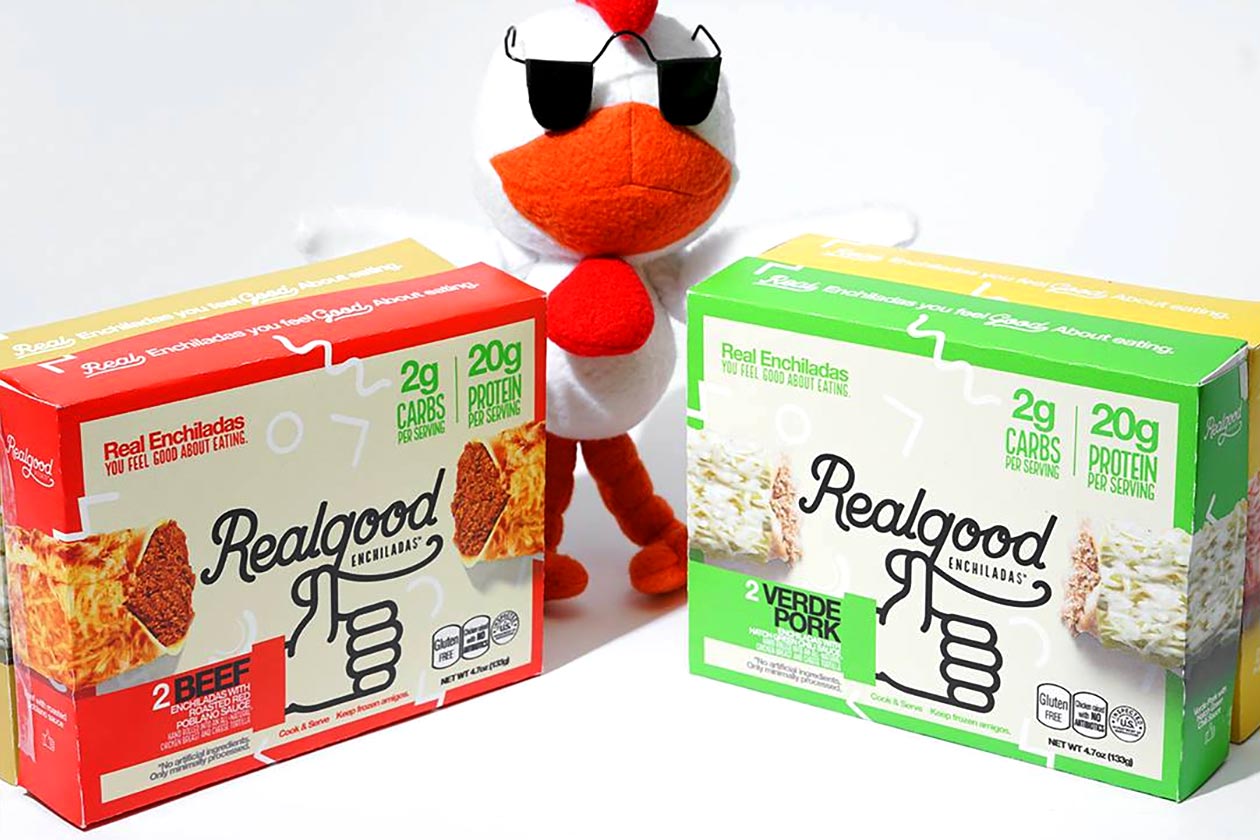 Real Good Enchiladas packing 20g of protein with just 190 calories