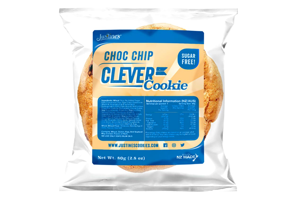 Justine's Clever Cookie a more mainstream sugarfree cookie Stack3d