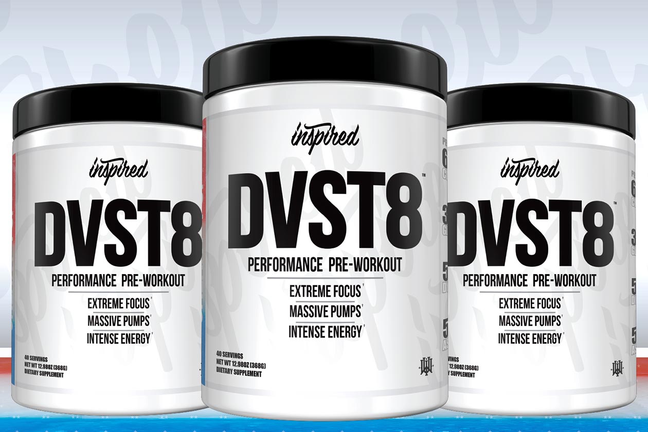 Inspired taking preorders for its new DVST8 preworkout next week