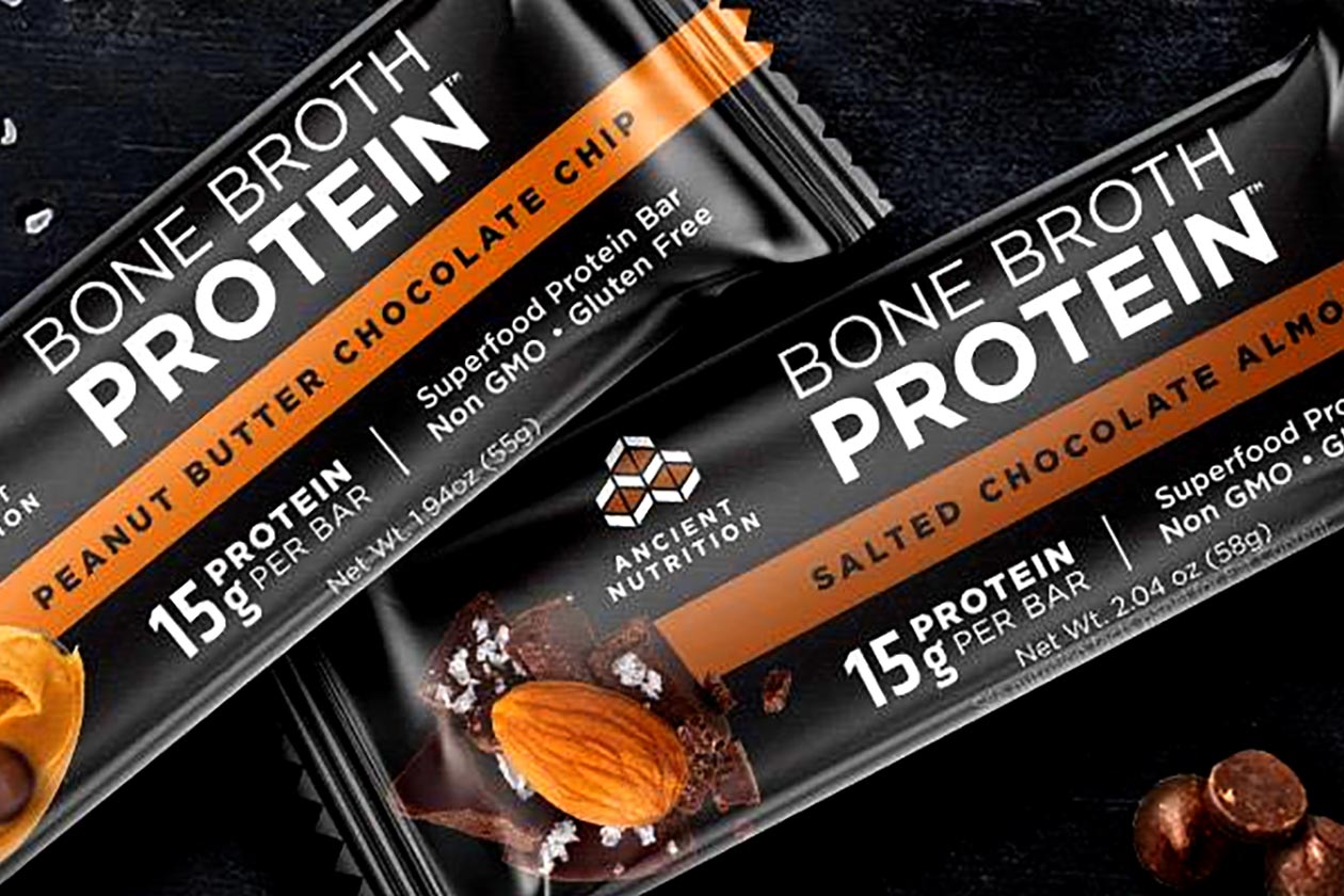 Ancient Nutrition launches a bone broth and whey powered protein bar