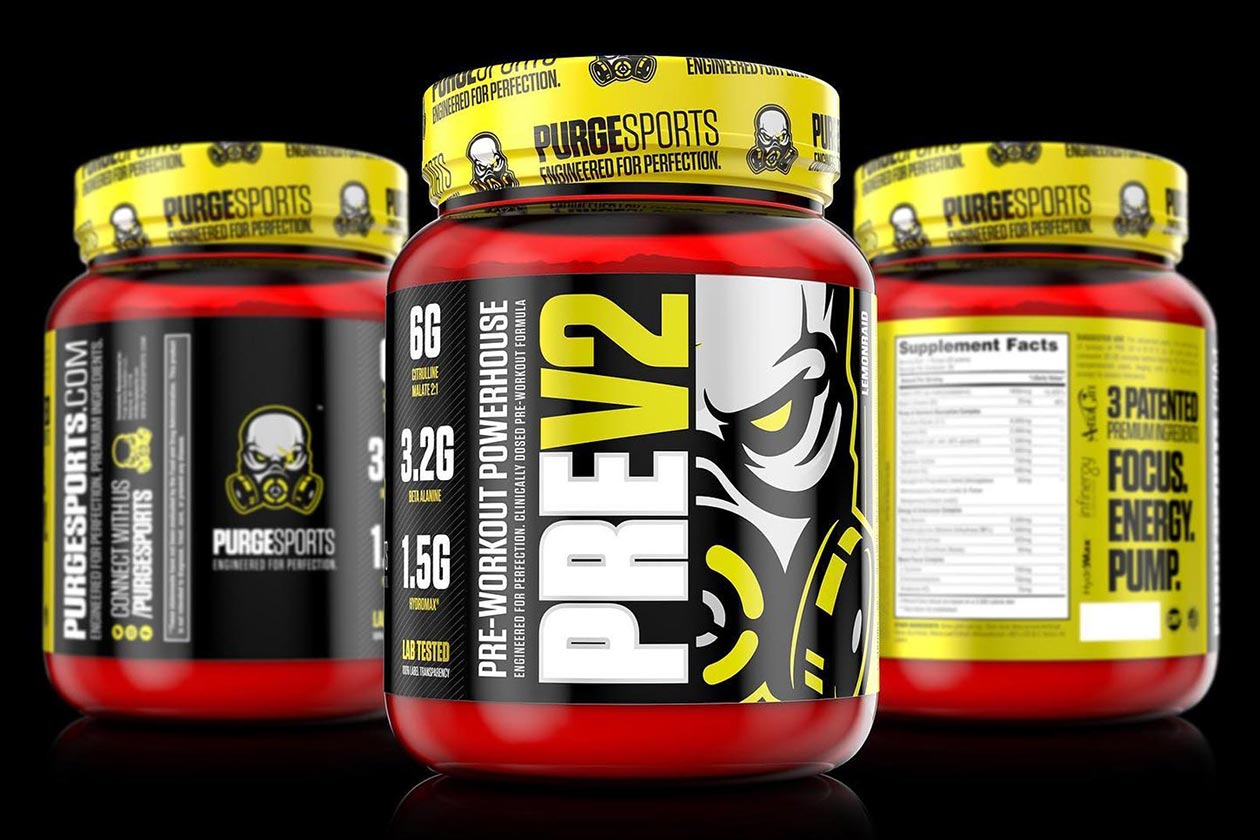 Purge Pre V2 goes all out with over 17g of active ingredients Purge Pre V2 goes all out with over 17g of active ingredients