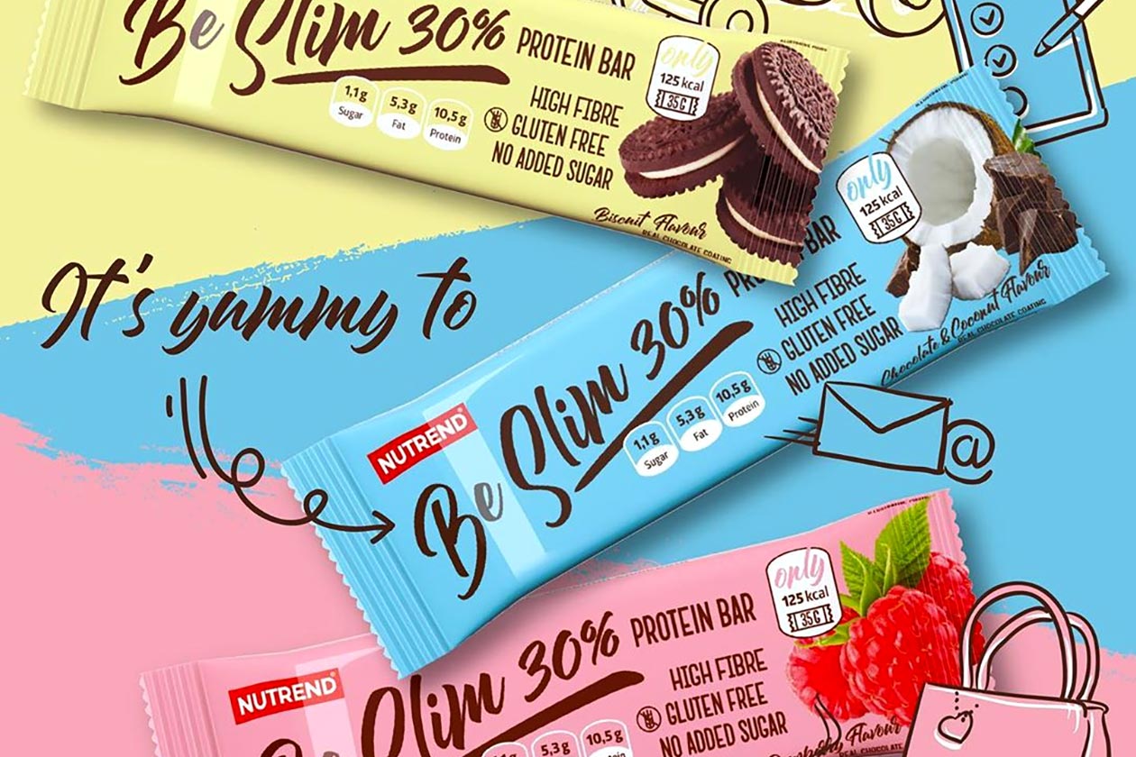 Nutrend Be Slim Protein Bar packs 10.5g of protein per with three flavors