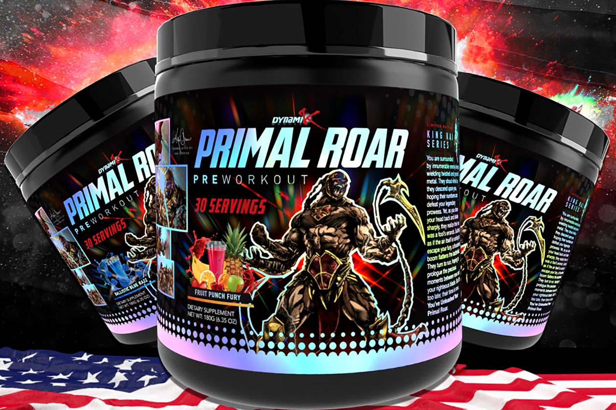 Dynamik's Primal Roar gives fans a more stimulantpowered preworkout