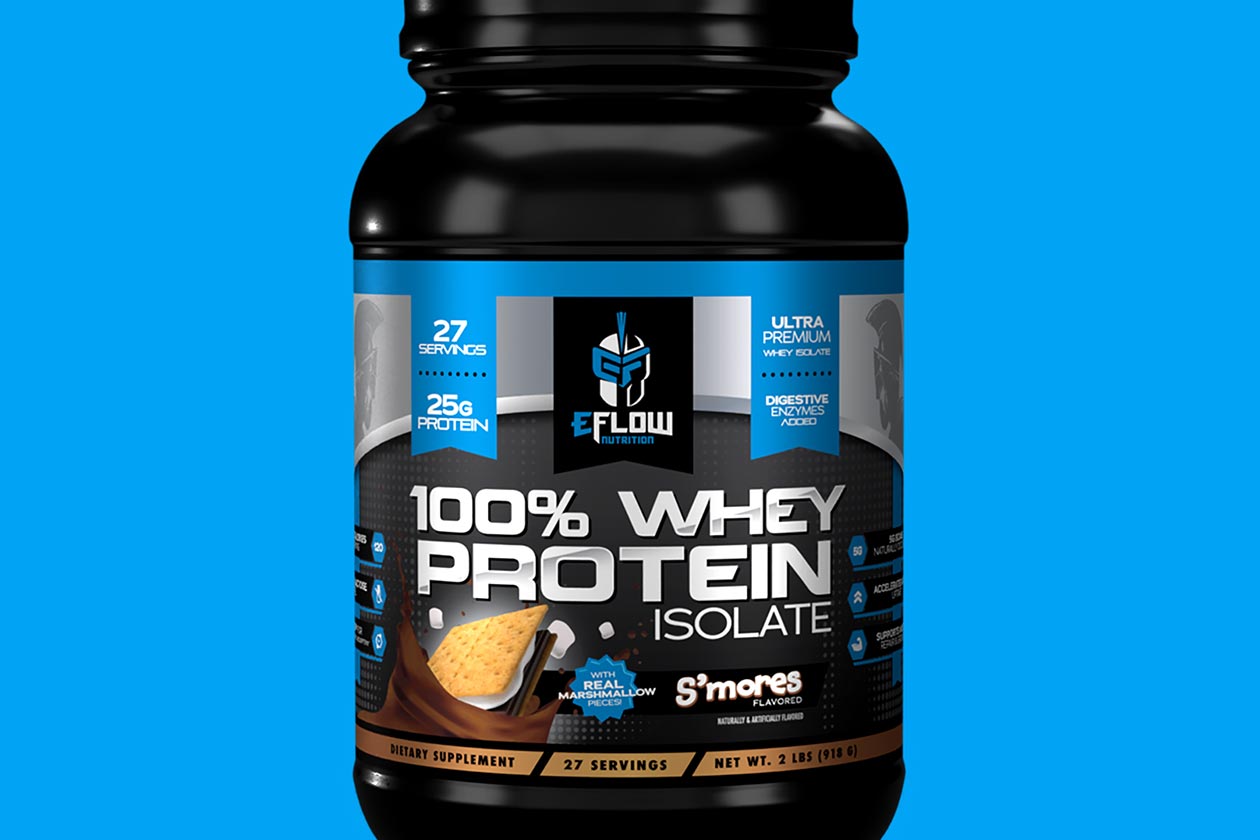 eFlow Nutrition releases a S'mores Whey Protein with marshmallow pieces