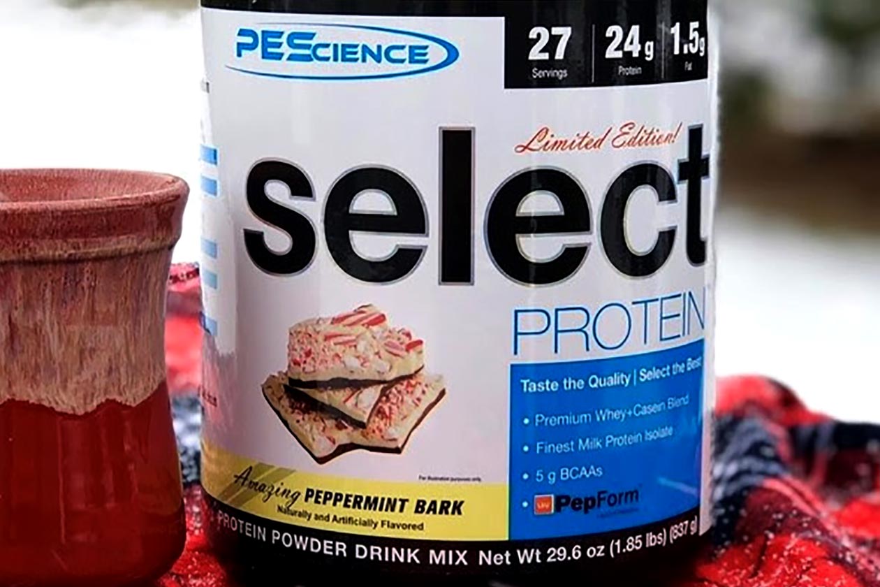 PEScience's Peppermint Bark Select Protein back in time for Black Friday