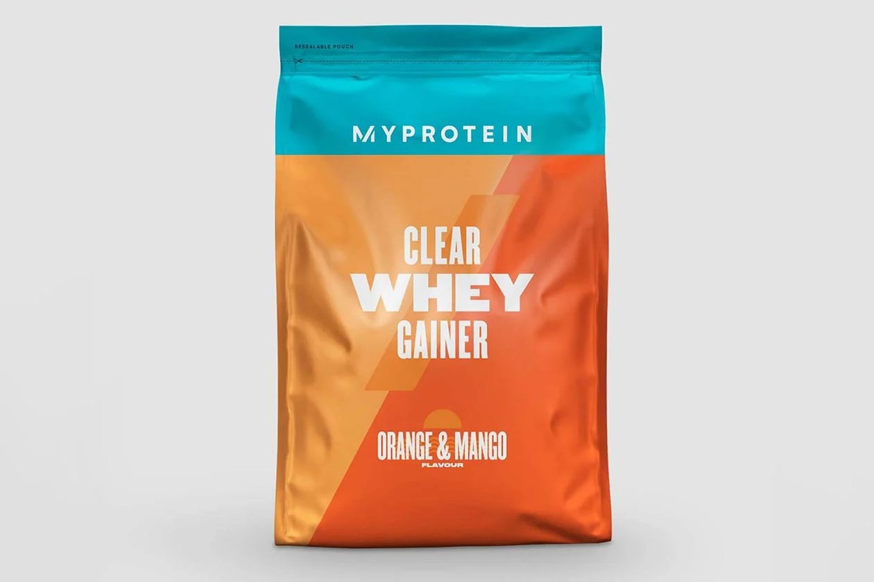 Myprotein's highcalorie Clear Whey Gainer debuts in four fruity flavors
