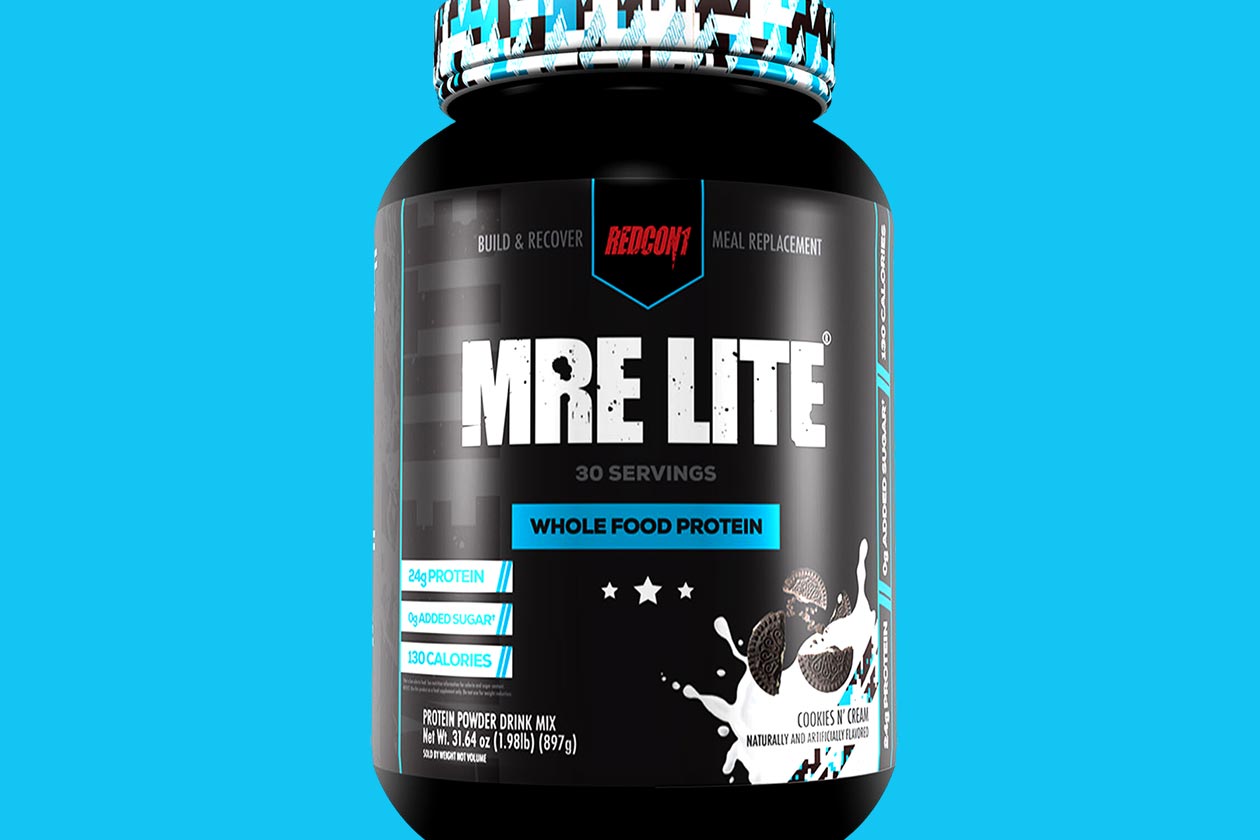 Redcon1's MRE Lite protein powder releases in Cookies N' Cream at GNC