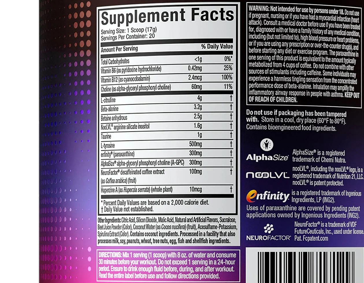 Full details on Muscletech's Enfinitypowered EuphoriQ preworkout