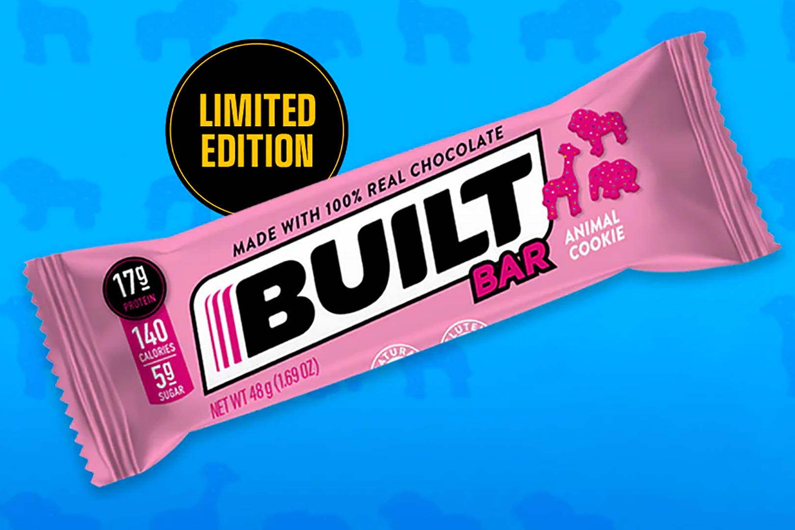 Built Brands' delicious and limited Animal Cookie flavor of Built Bar