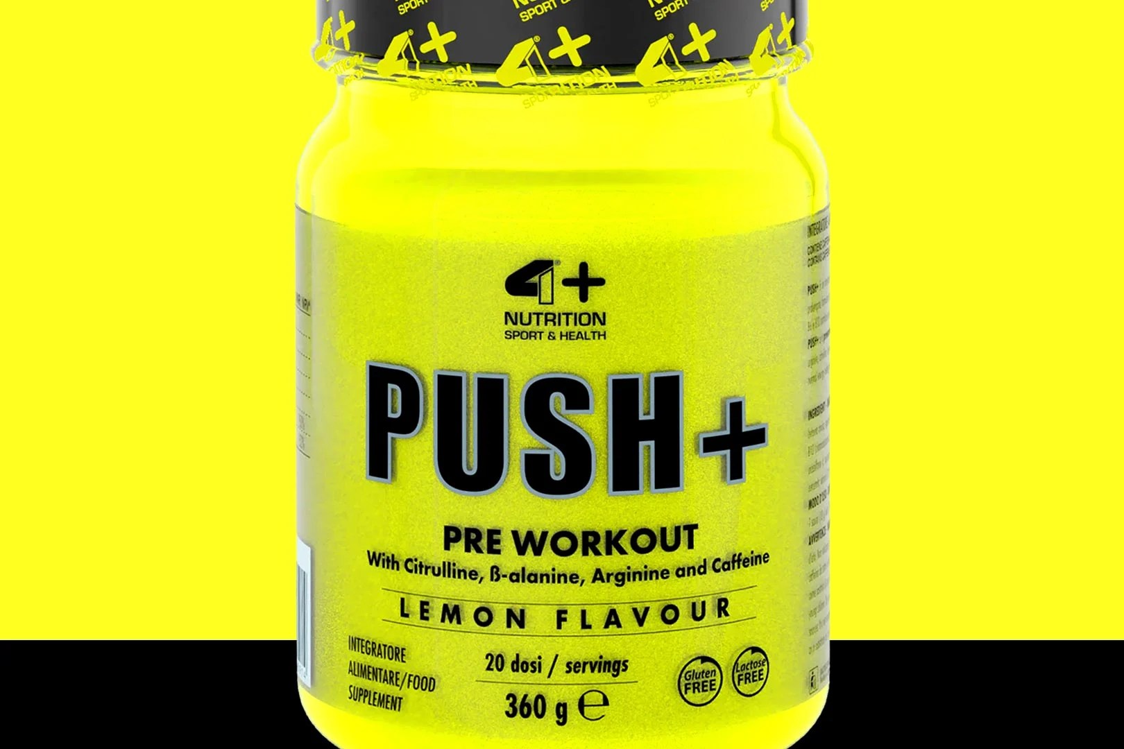 Push is 4+ Nutrition's first fullon entry into the preworkout category