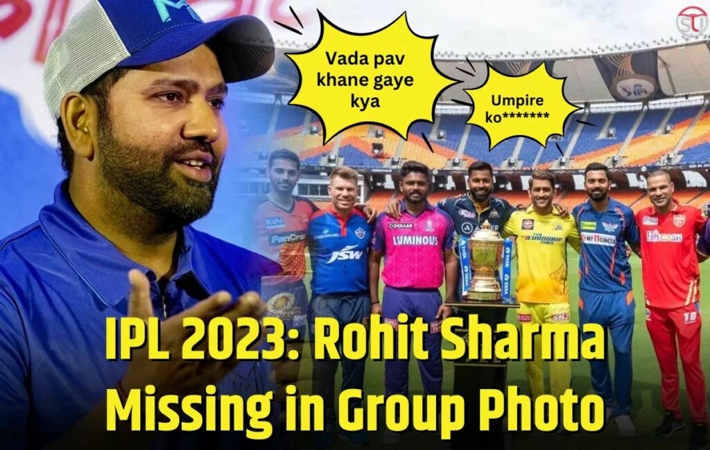 IPL 2023 Rohit Sharma Missing in Group Photo Users Comment "Vada pav