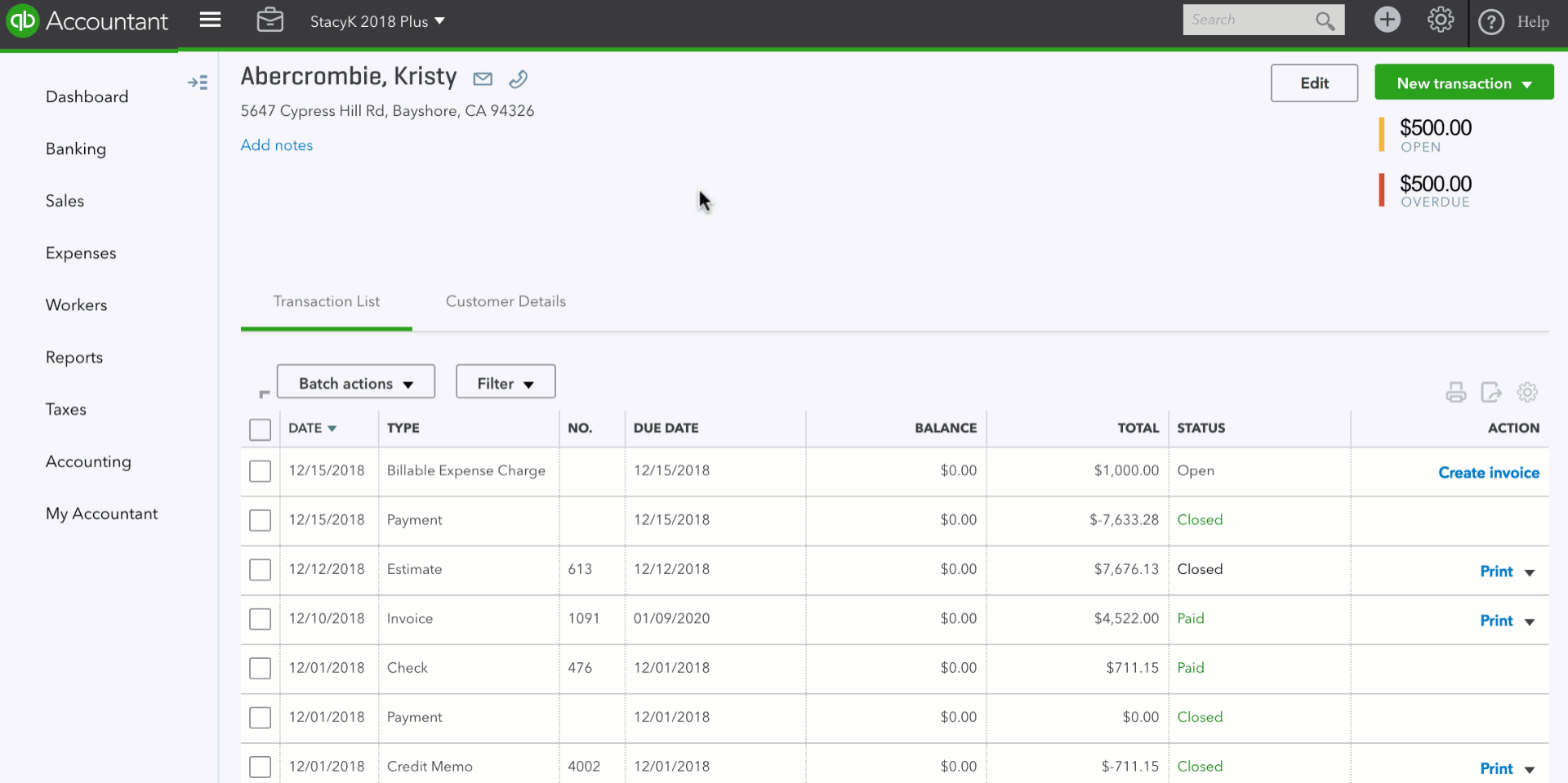 Add Customer Notes in QuickBooks Online StacyK