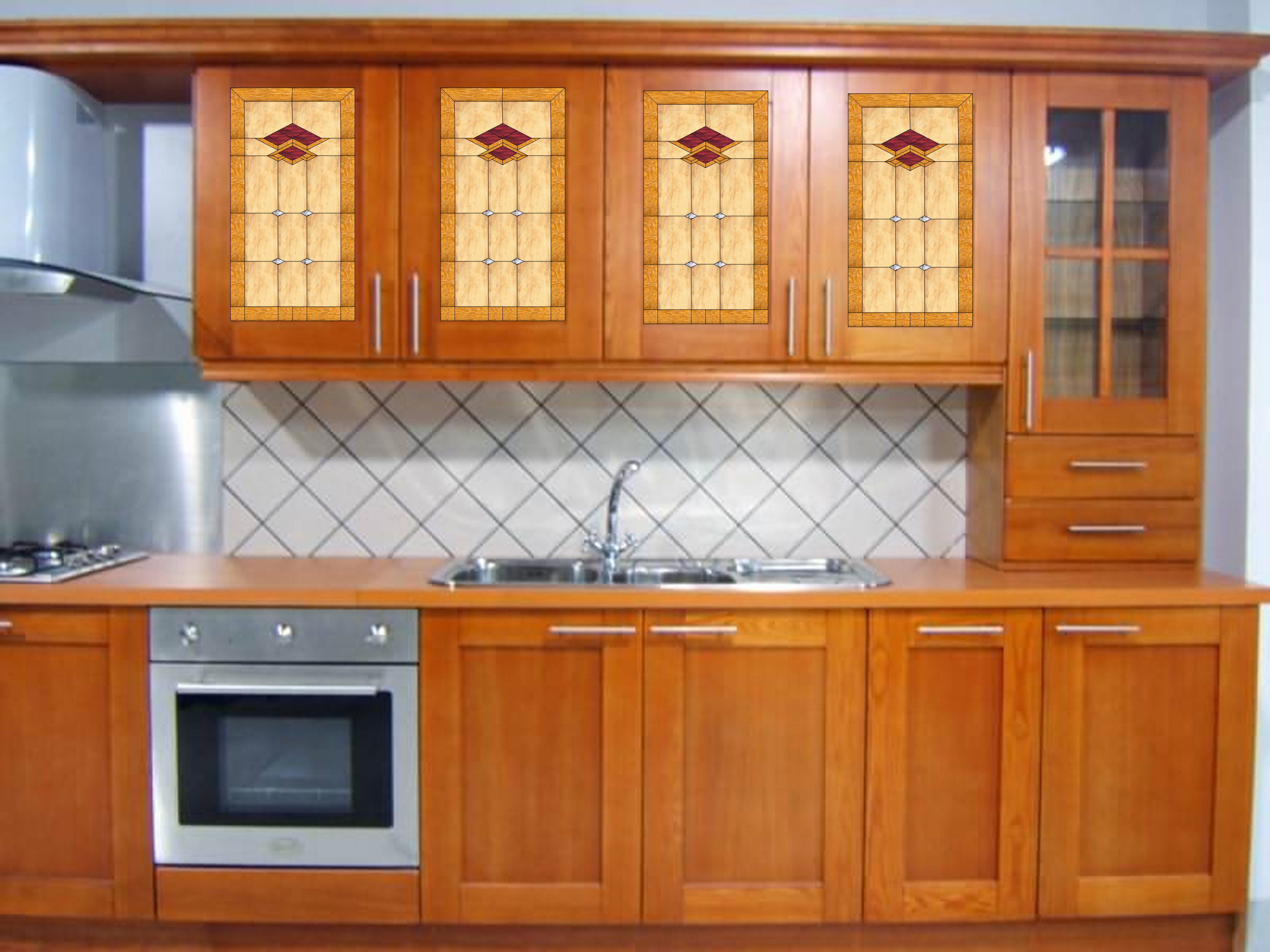 Stained Glass Kitchen Inserts Image to u