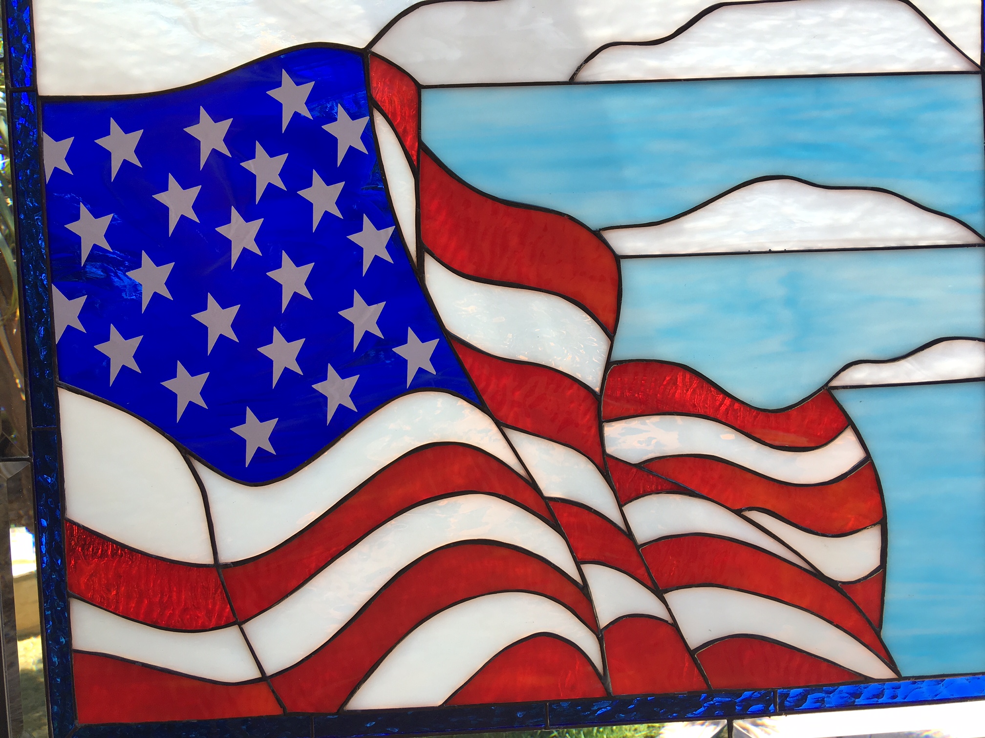 So Nice! "American Pride" Leaded Stained Glass Window Panel