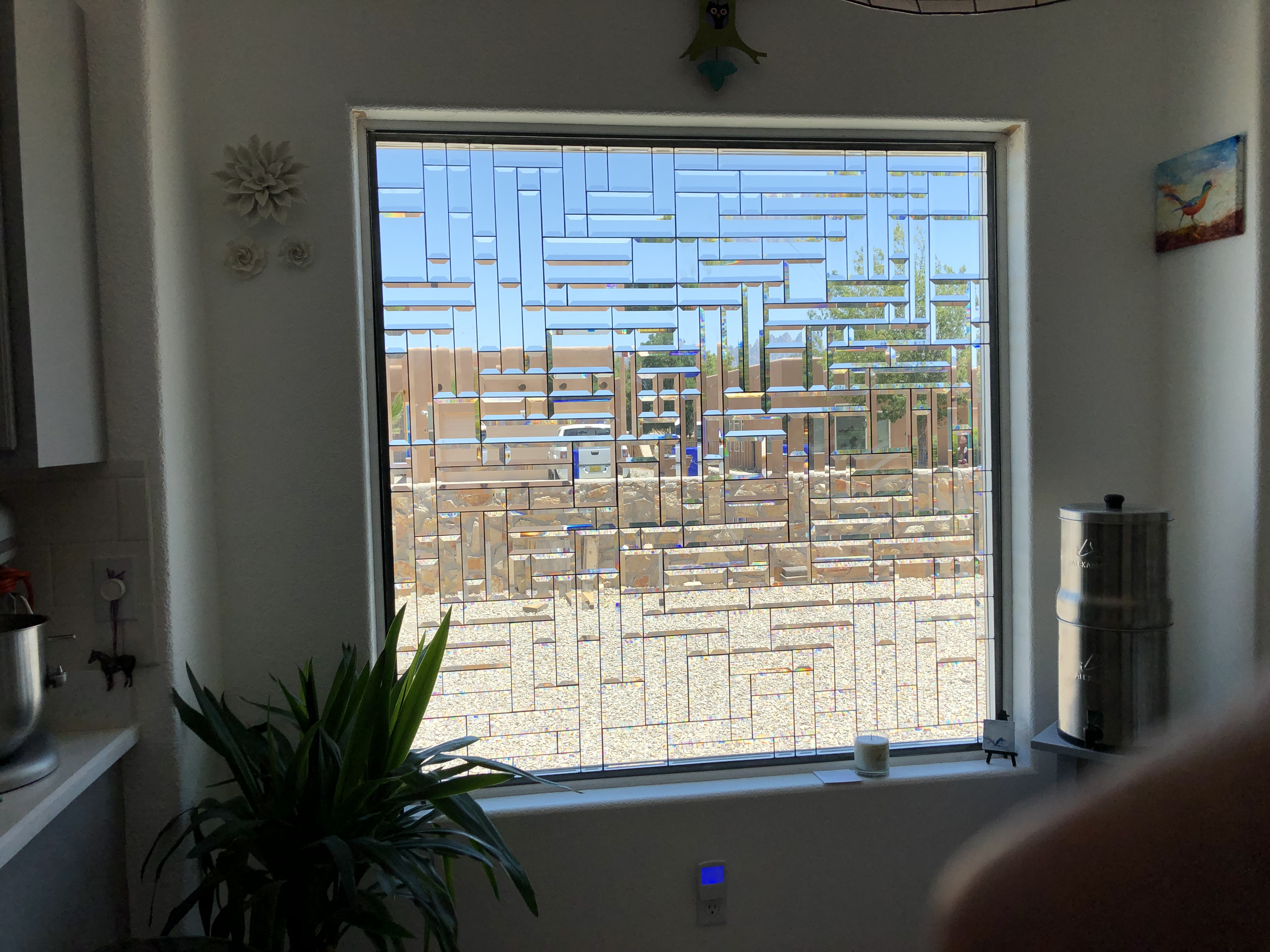 Wow! The Beveled Blitz! A huge 58 x 58 All beveled Insulated Glass Window Installed In A Client