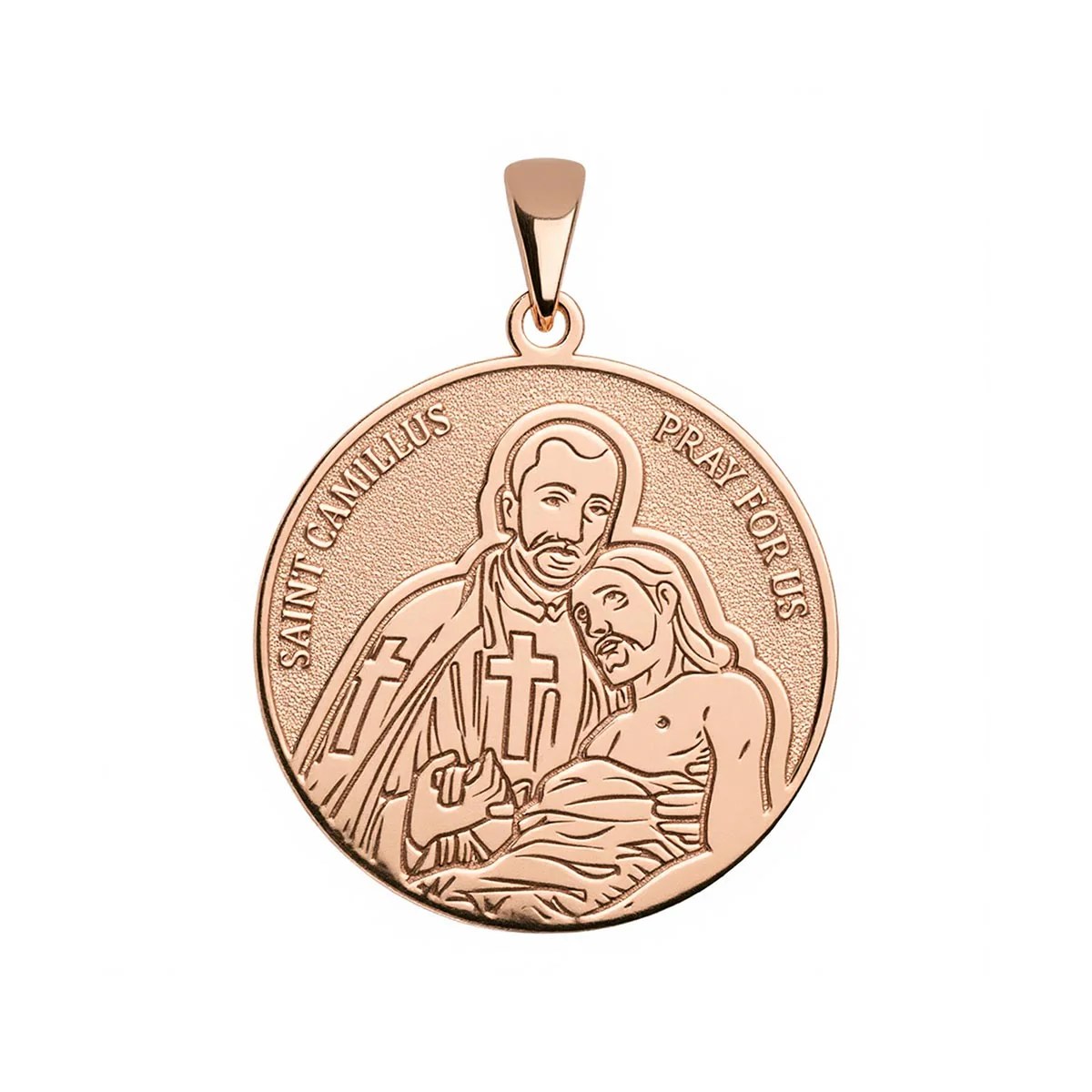 Saint Camillus Round Religious Medal Stakora