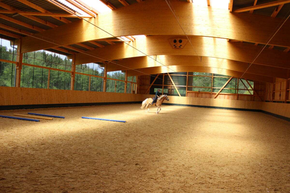 Top Offenstall mit Reithalle, Reitplatz, Roundpen mit freien