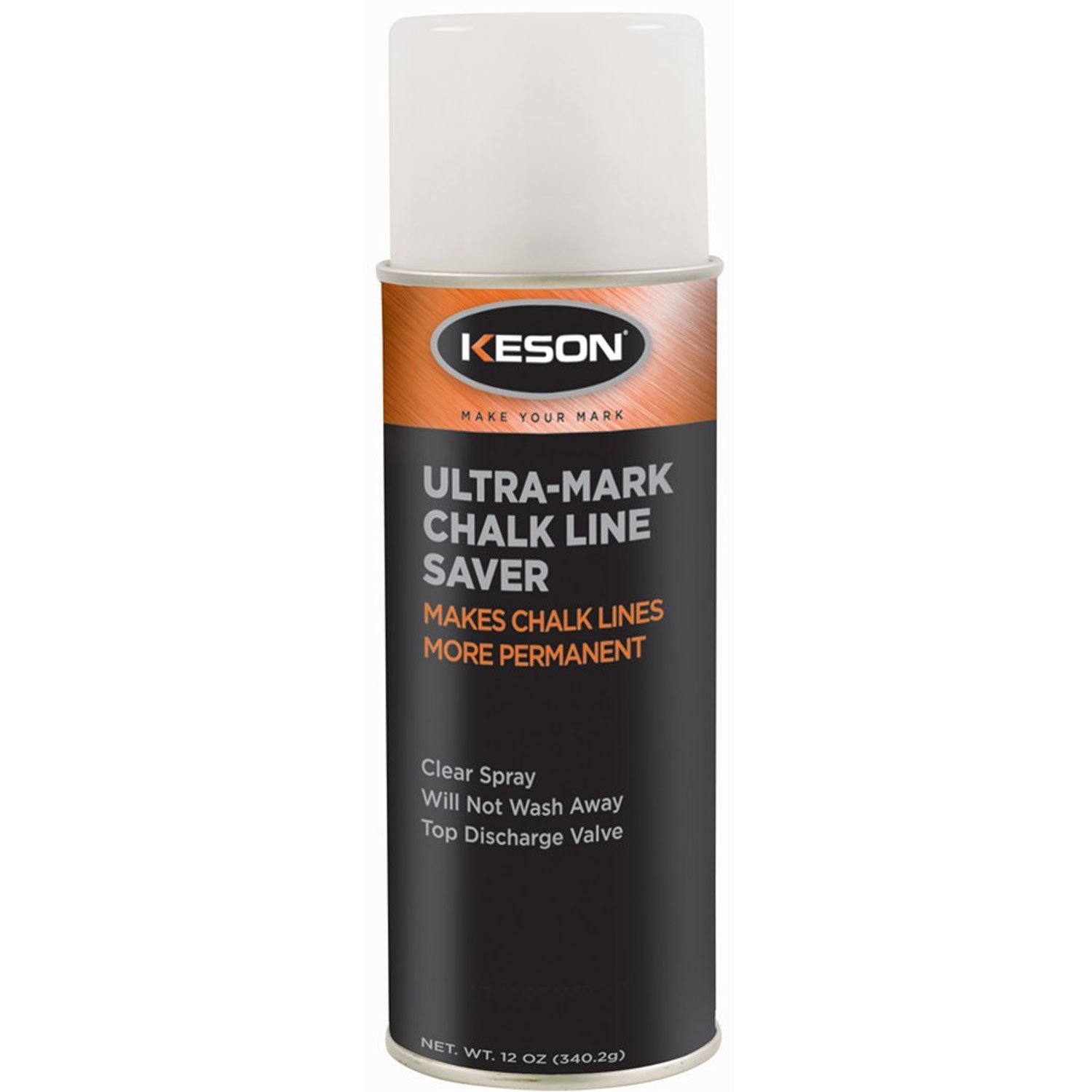 KESON UPSIDE DOWN SPRAY PAINT, CLEAR ACRYLIC, CHALK LINE SAVER 16 OZ