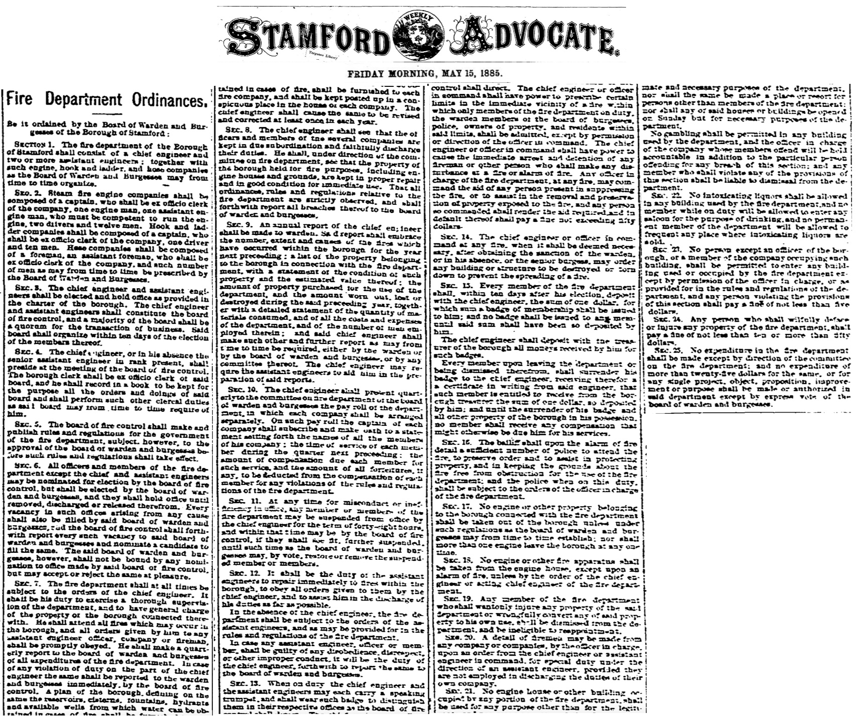 1885-05-15-borough-of-stamford-adopts-ordinances-establishing-the