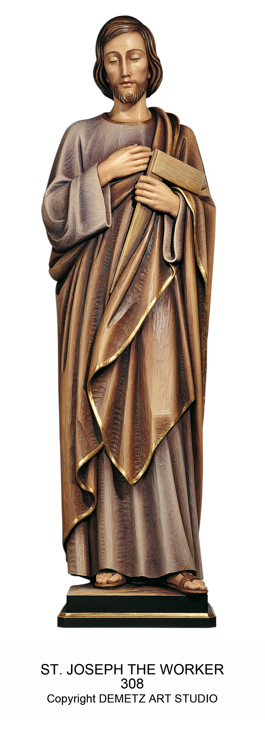St. Joseph the Worker Statue in Fiberglass St. Andrew's Book, Gift